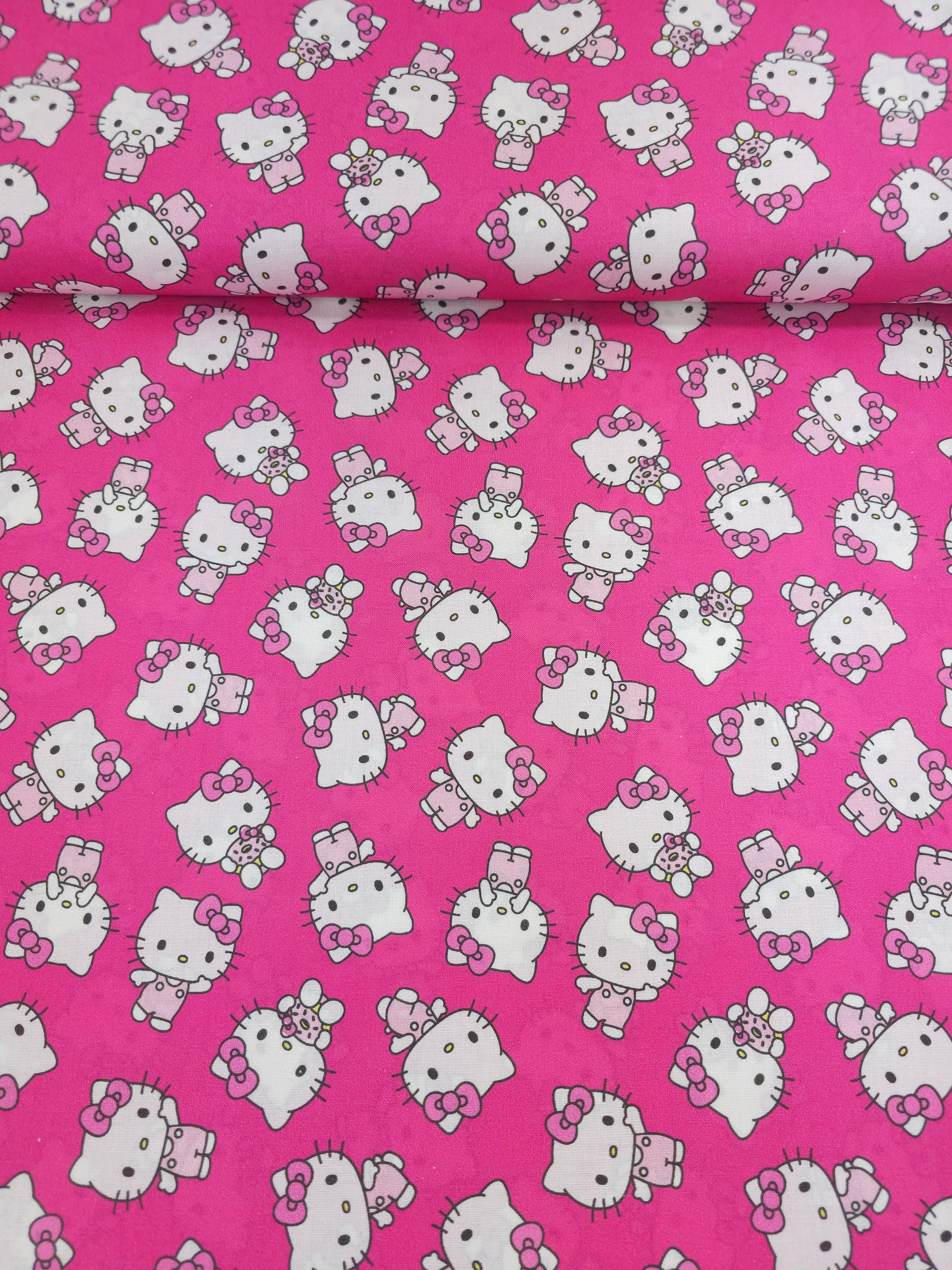 Hot Pink Hello Kitty Donut Treat 100% Cotton