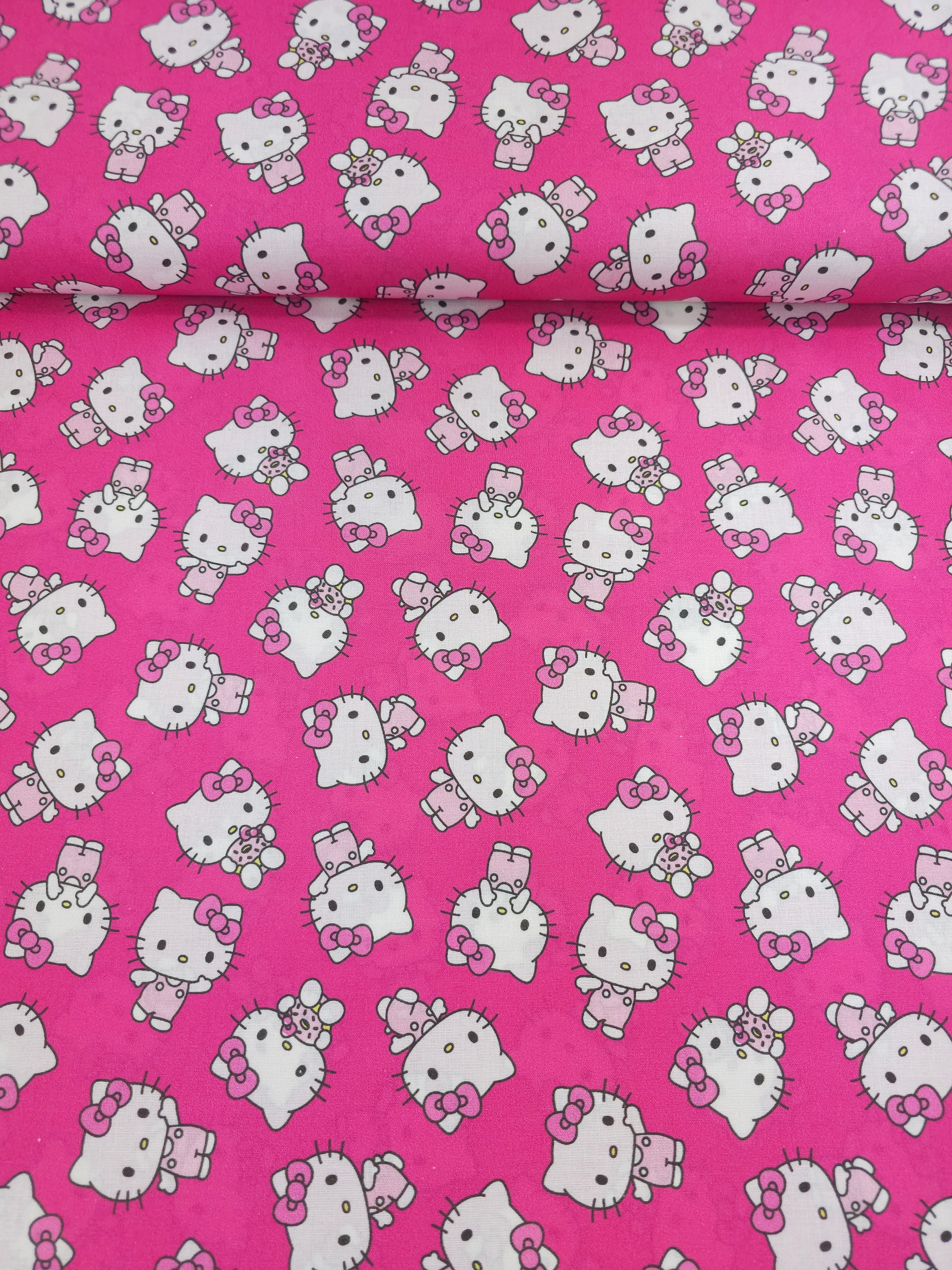 Hot Pink Hello Kitty Donut Treat 100% Cotton