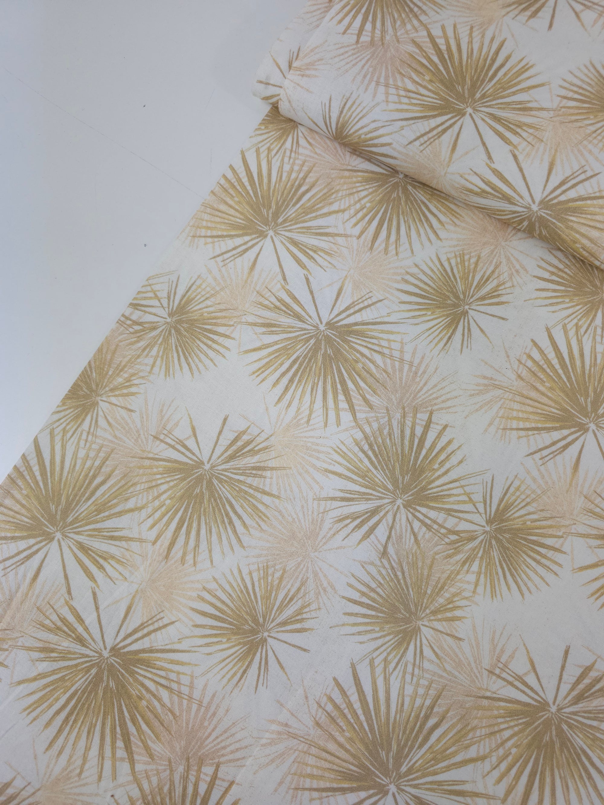 Beige Fine Palm 100% Cotton
