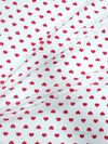 White/Red Heart Viscose Jersey