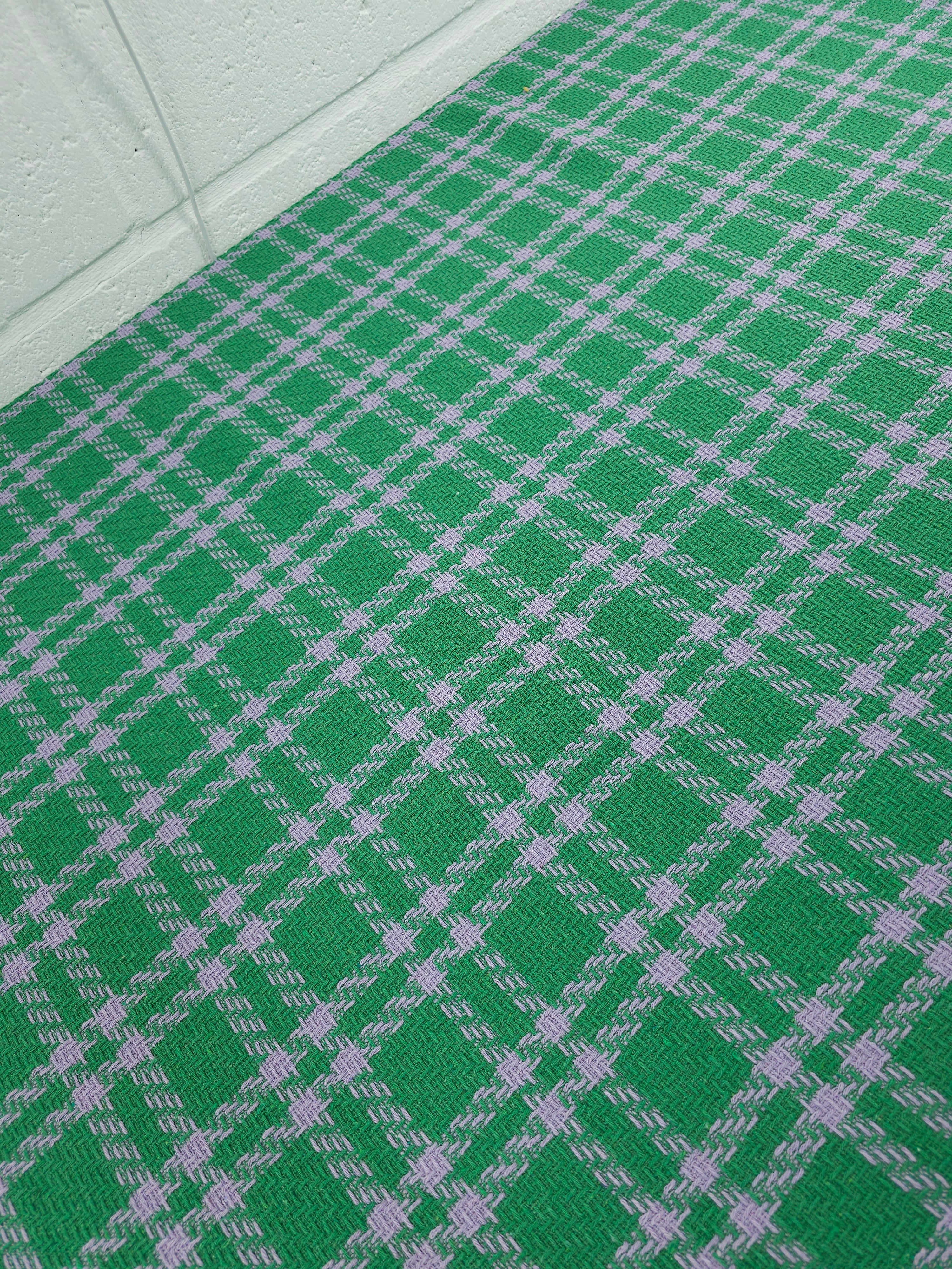 Green/Lilac Tartan Boucle