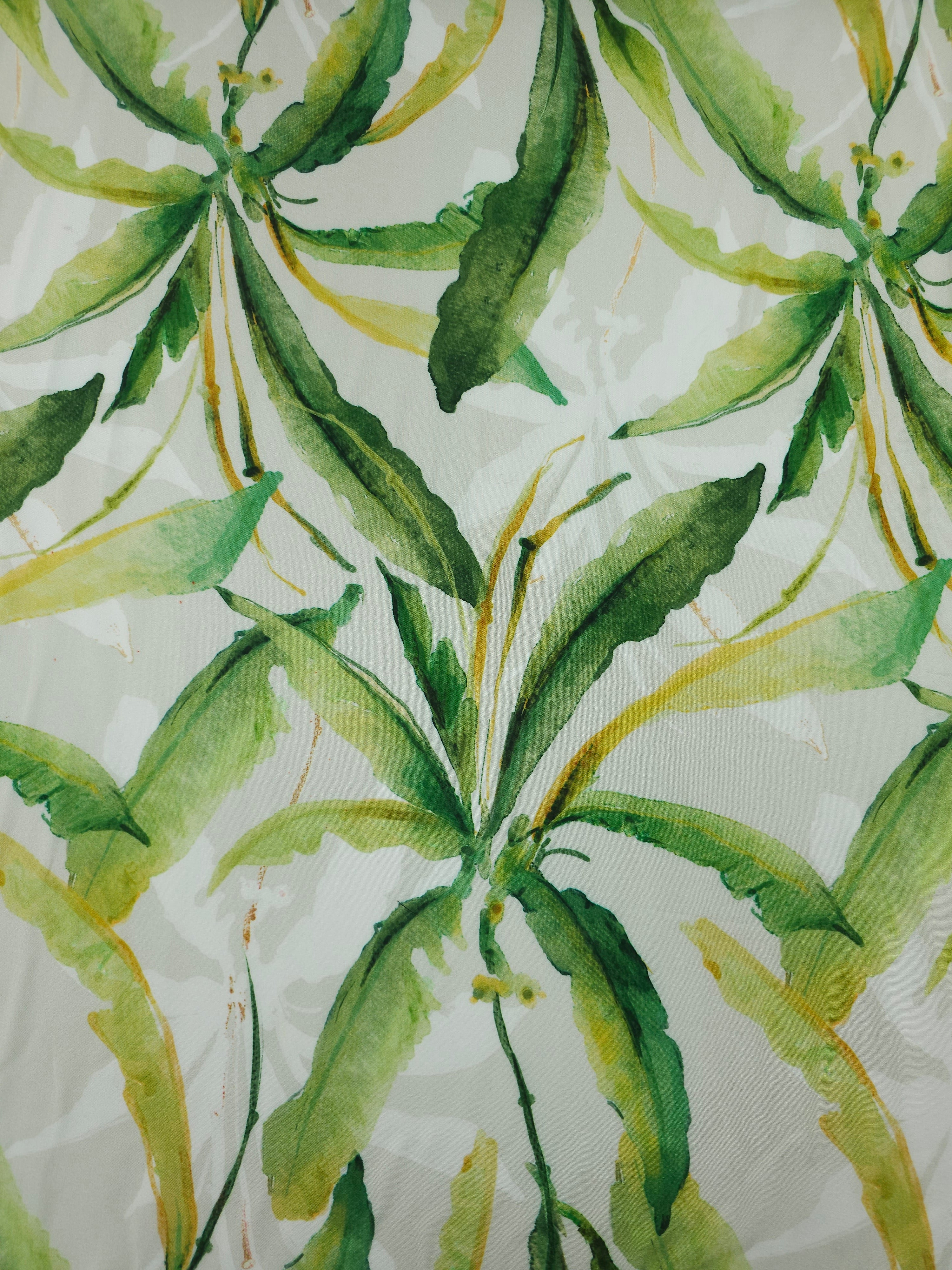 Green Large Palm Viscose Challis