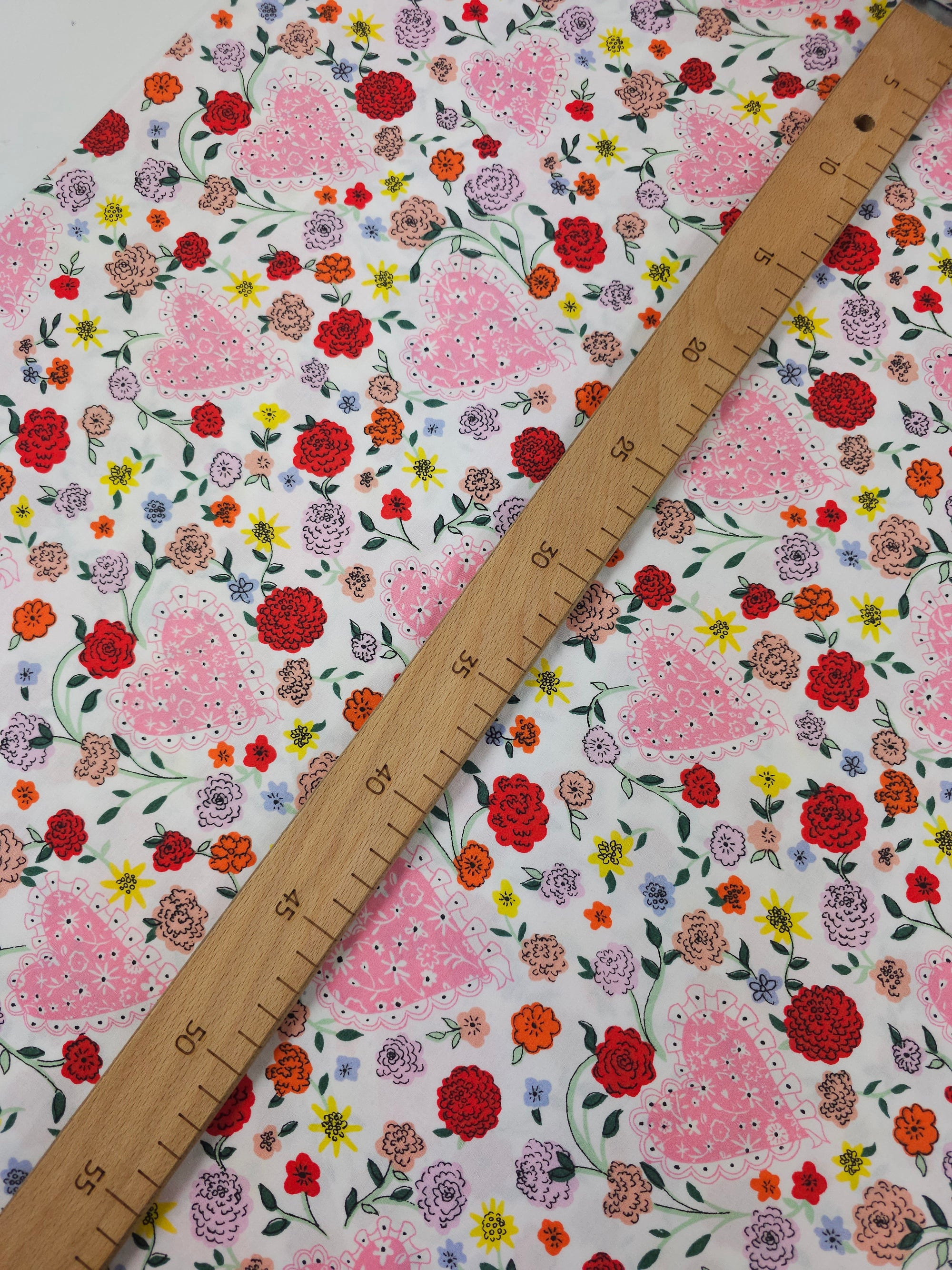 Floral Heart Brave Soul 100% Cotton 98" - Cath Kidston *EXTRA WIDE*