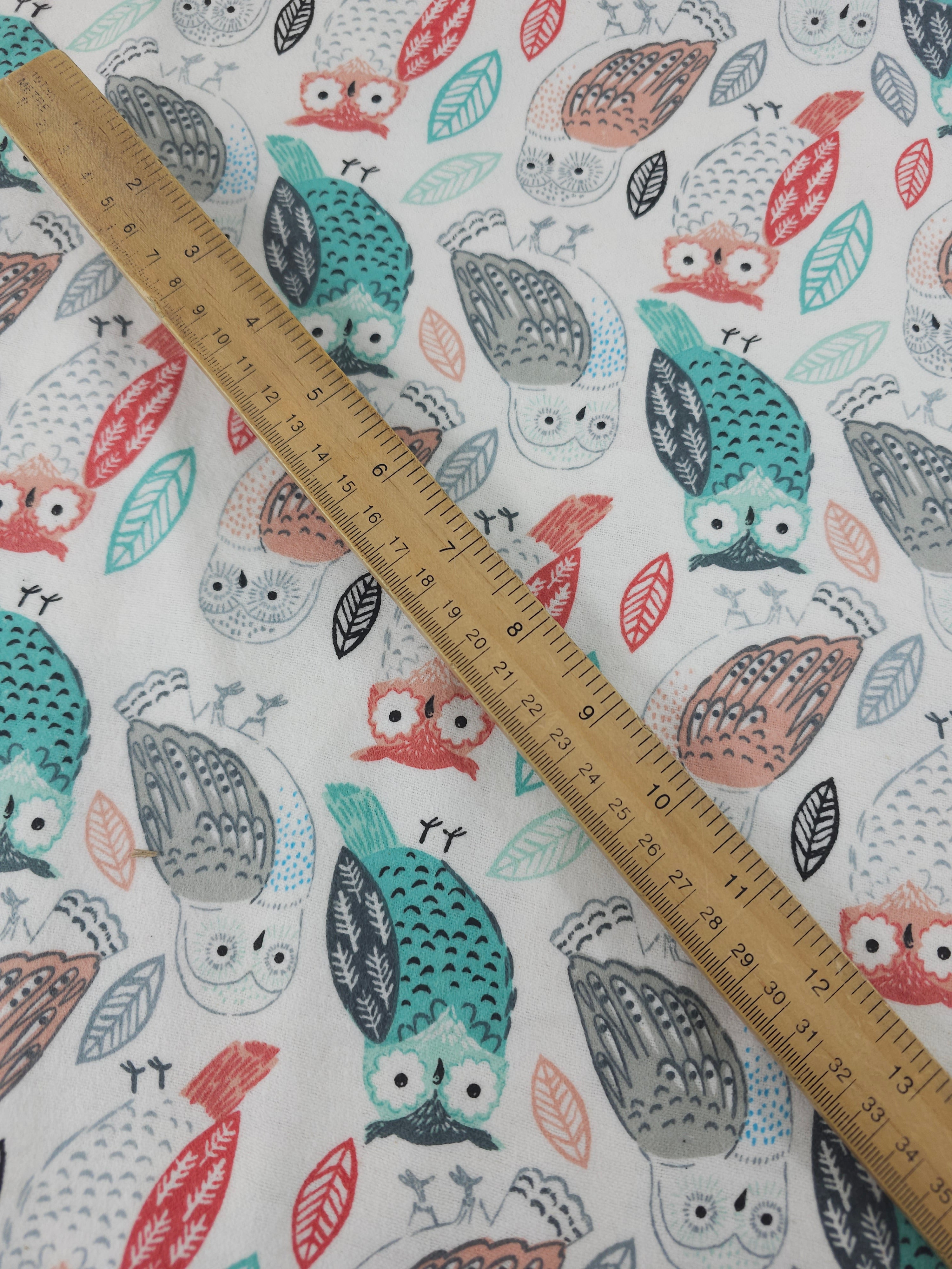 Spring Owls Lightweight Flannel Cotton