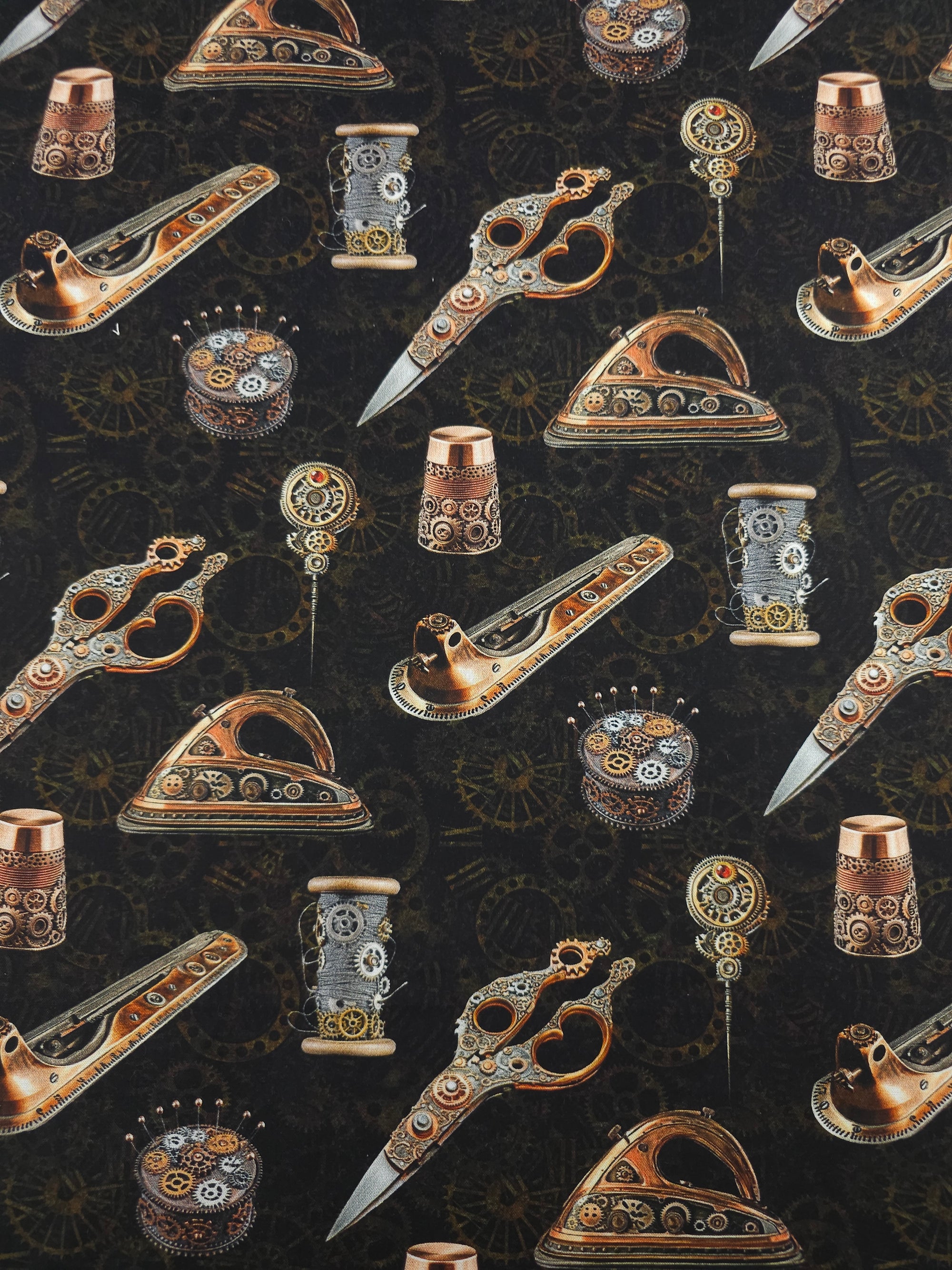 Steam Punk Sewing Notions 100% Cotton
