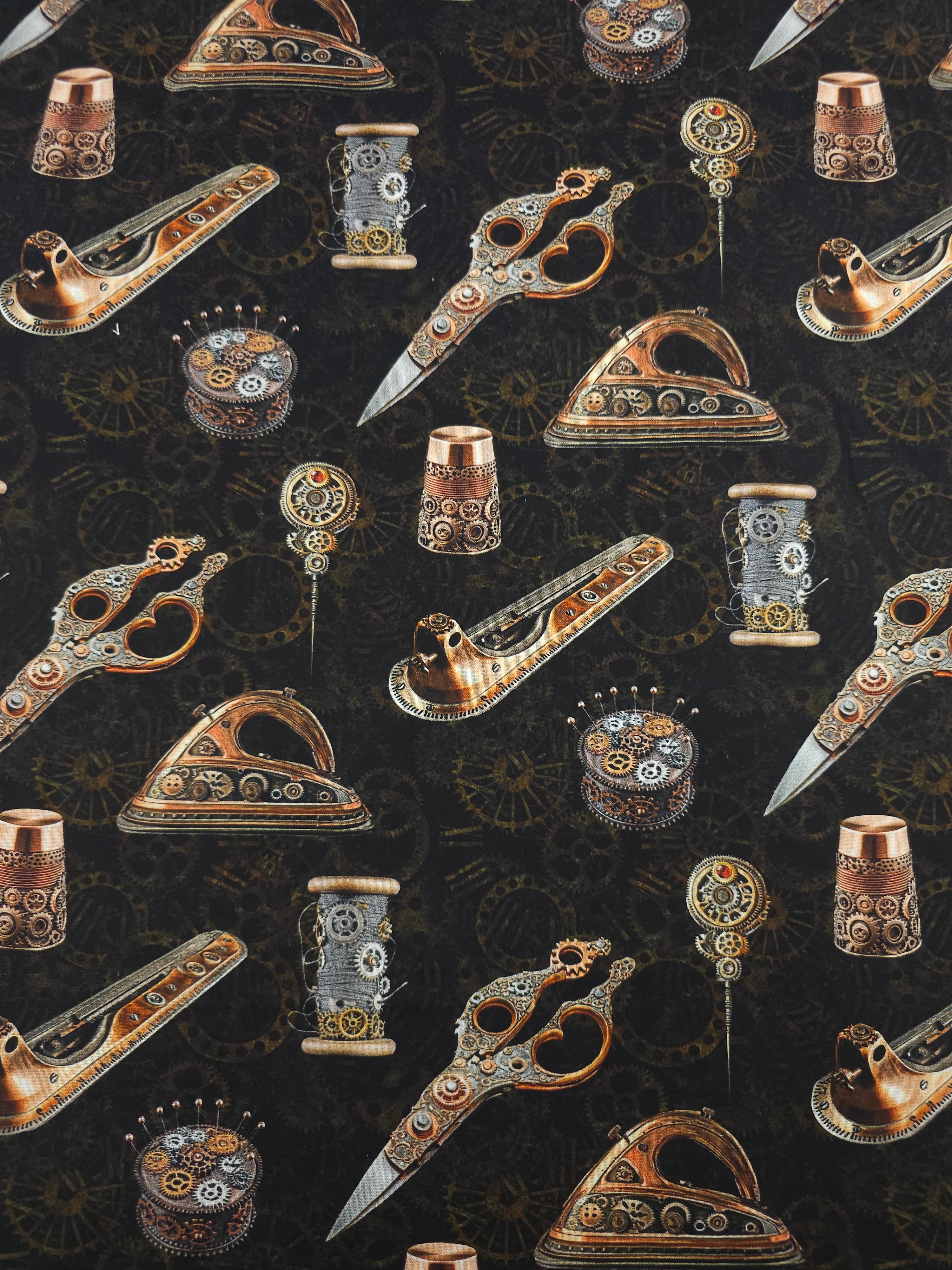 Steam Punk Sewing Notions 100% Cotton