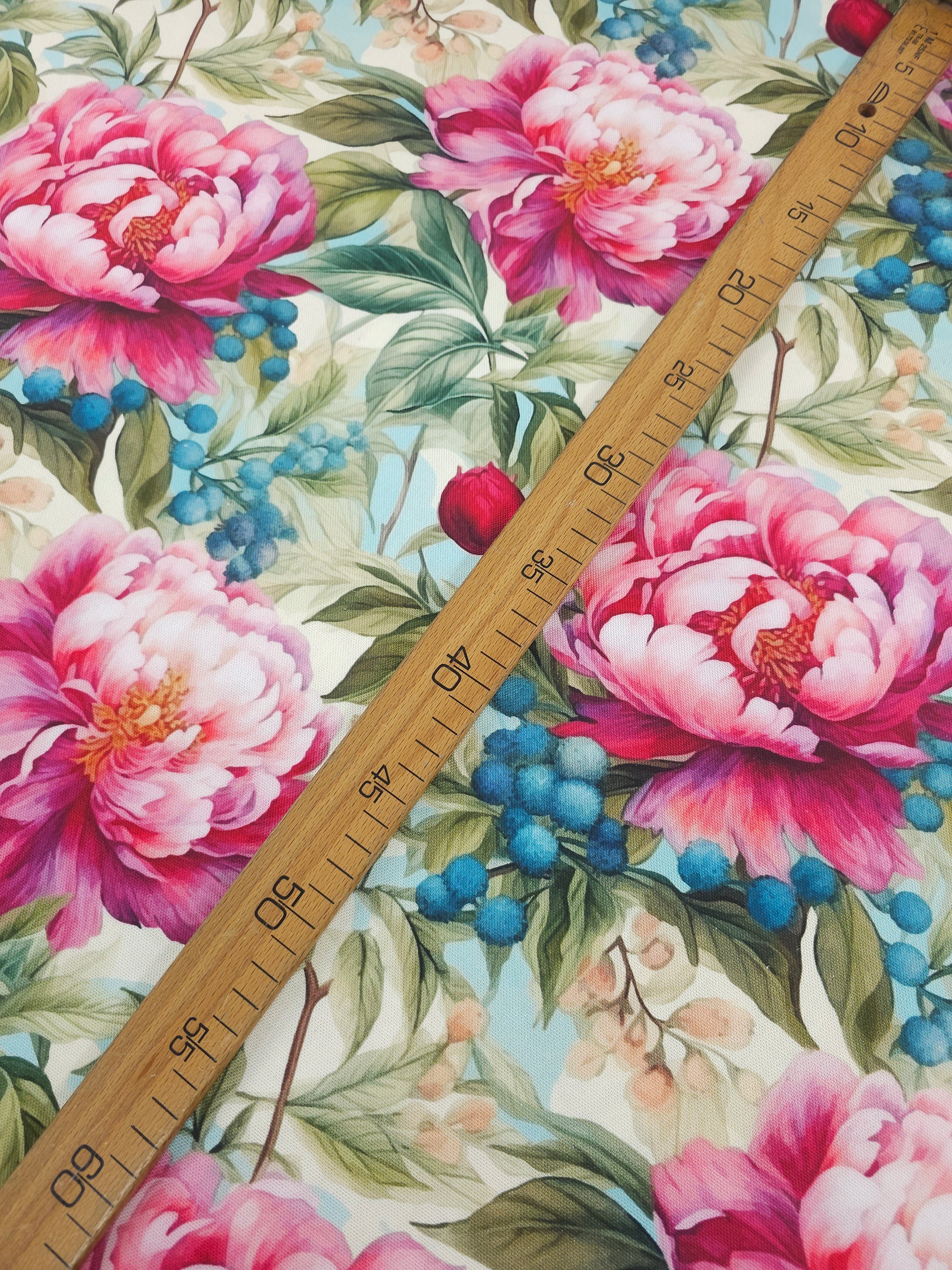 Botanical Peonies Canvas Cotton