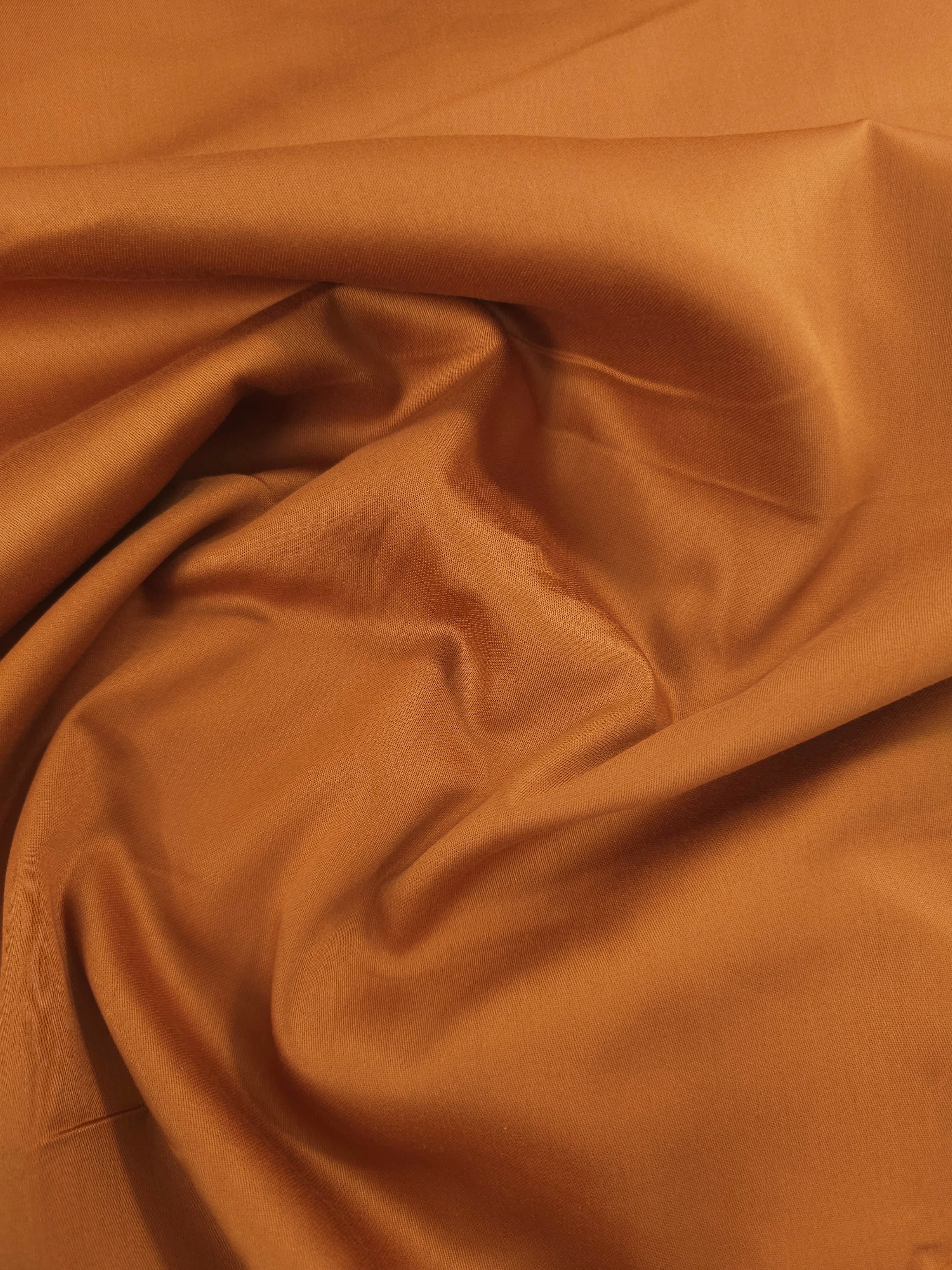 Toffee Orange Cotton Sateen 94" *EXTRA WIDE*