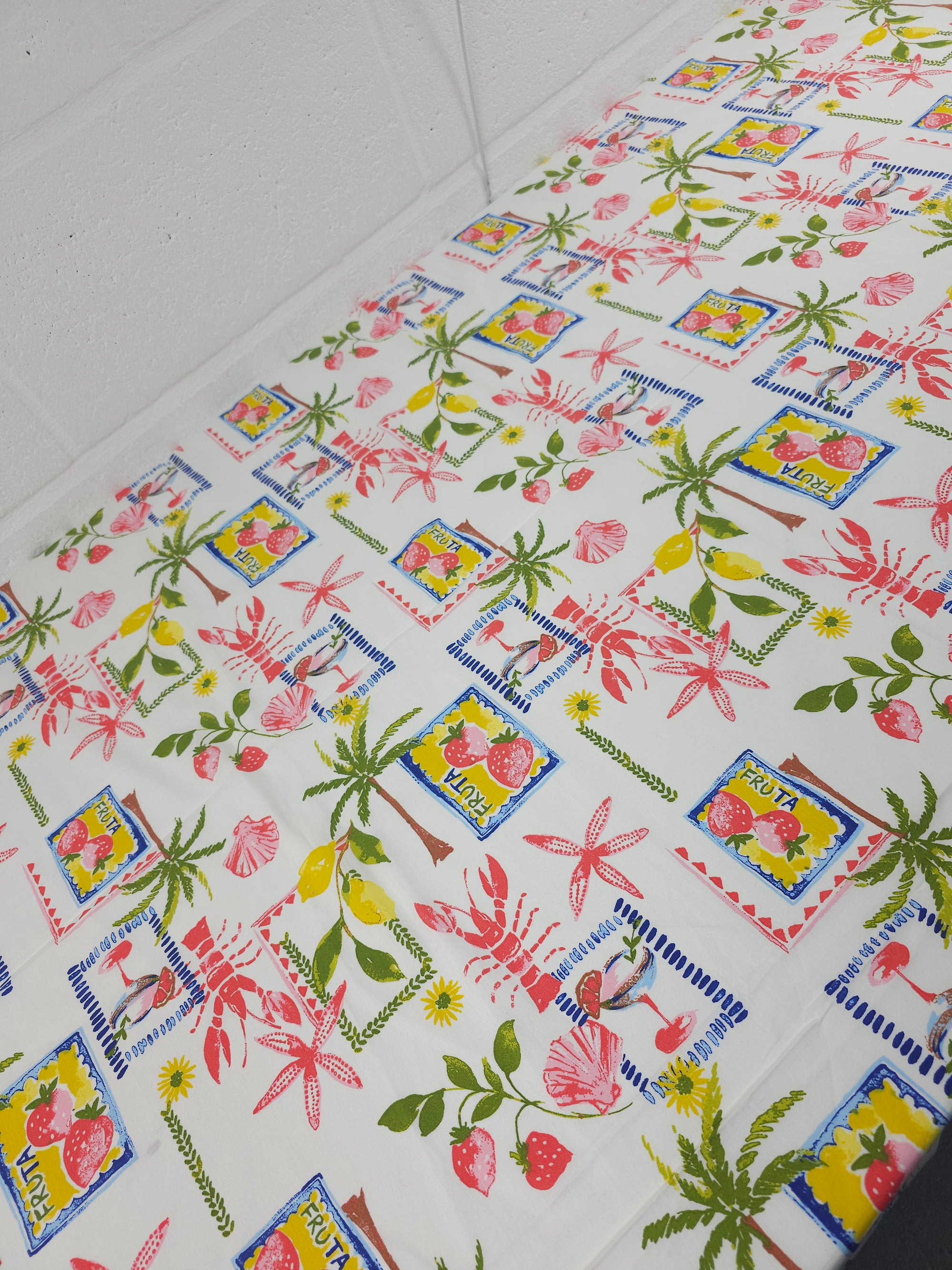 Cocktail Lobster Summer Cotton Poplin