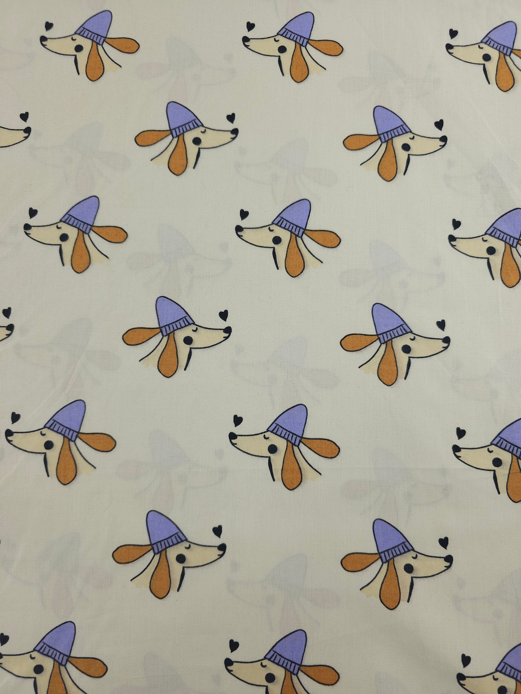 Light Cream Sausage Dog 100% Cotton 57"