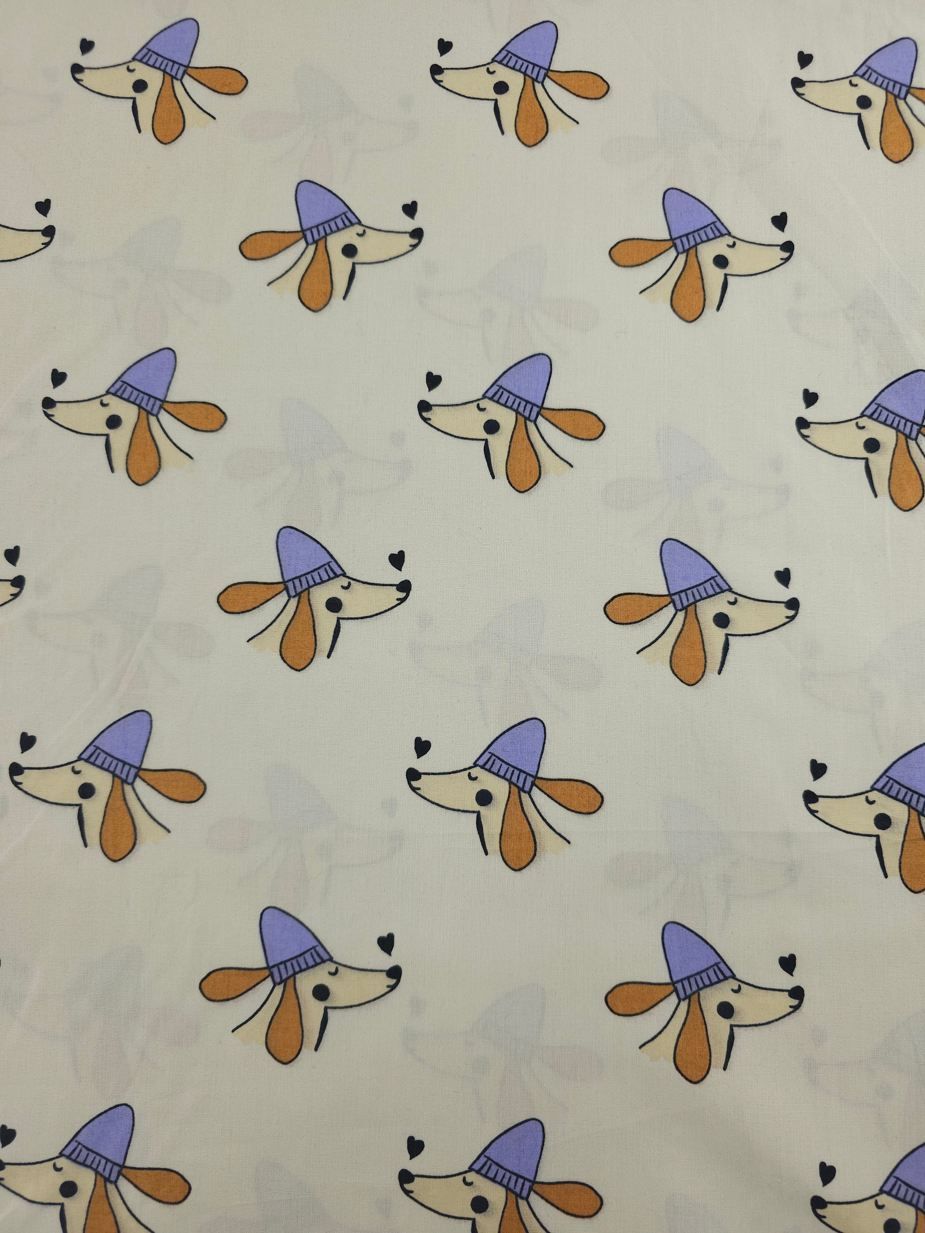 Light Cream Sausage Dog 100% Cotton 57"