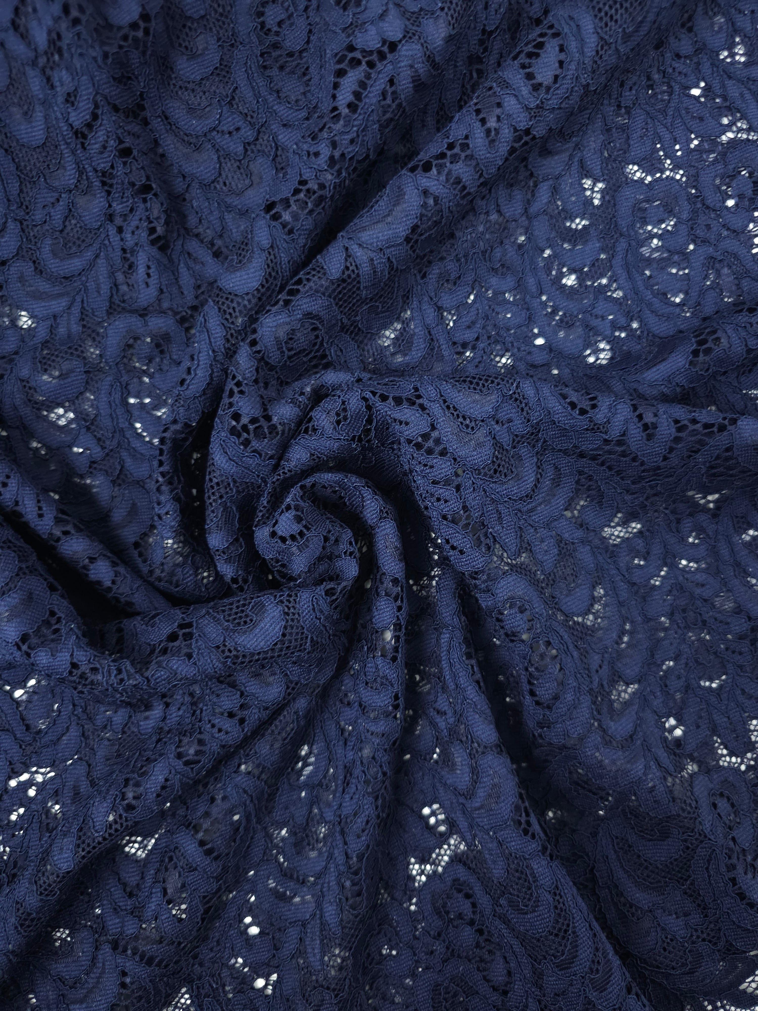 Sapphire Shadow Damask Lace