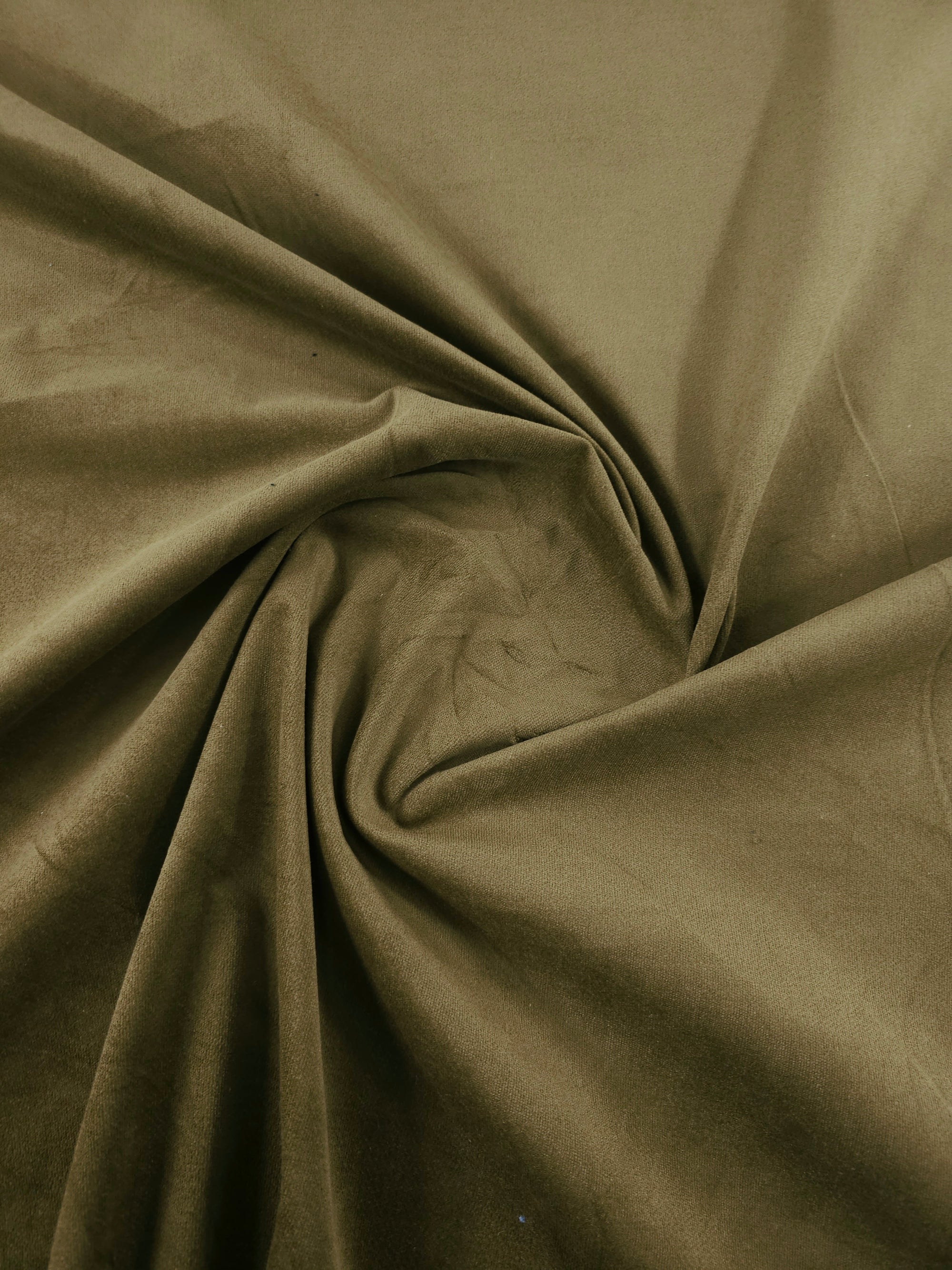 Moss Khaki Cotton Velvet