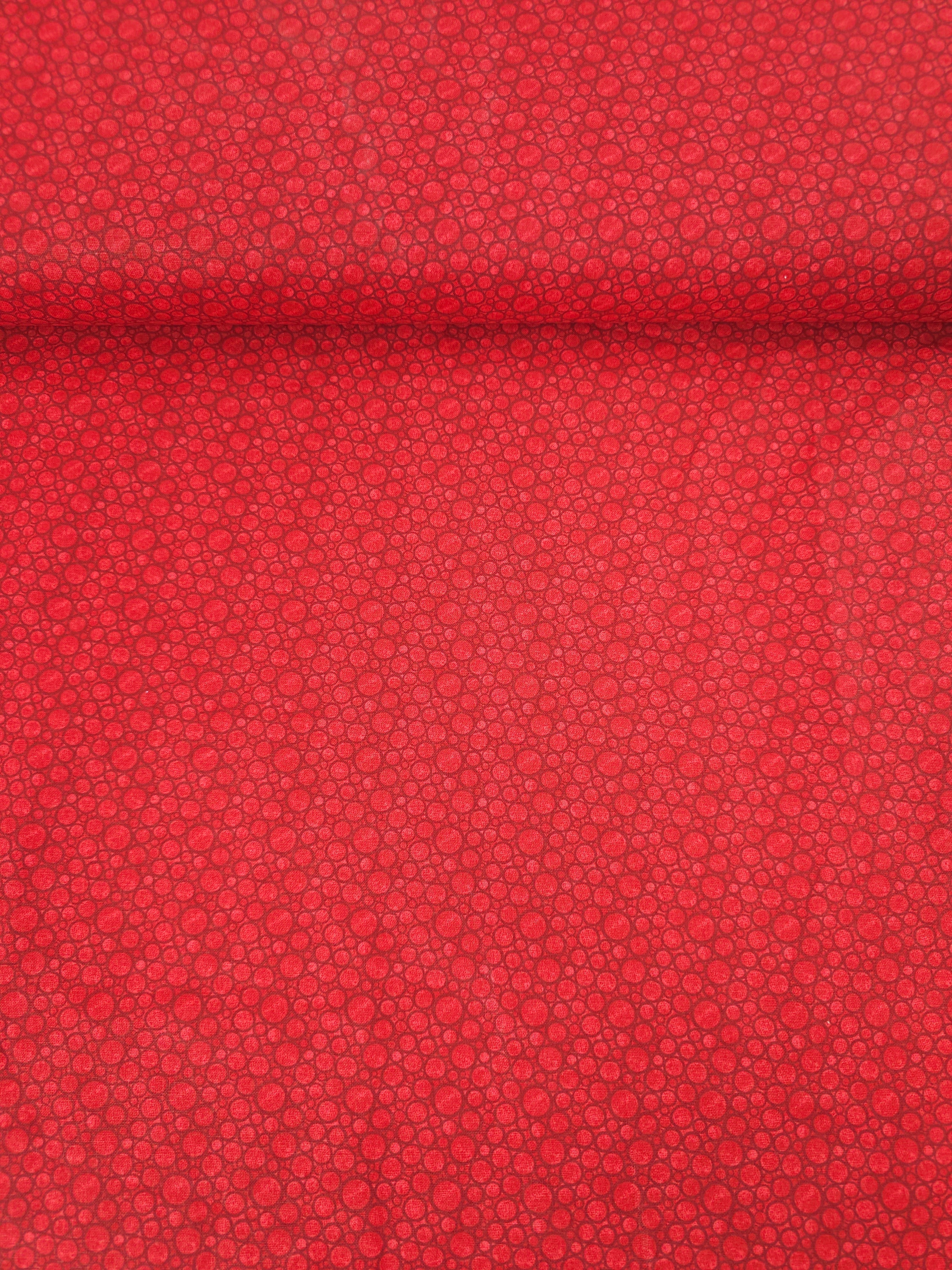 Red Irregular Mini Circle 100% Cotton