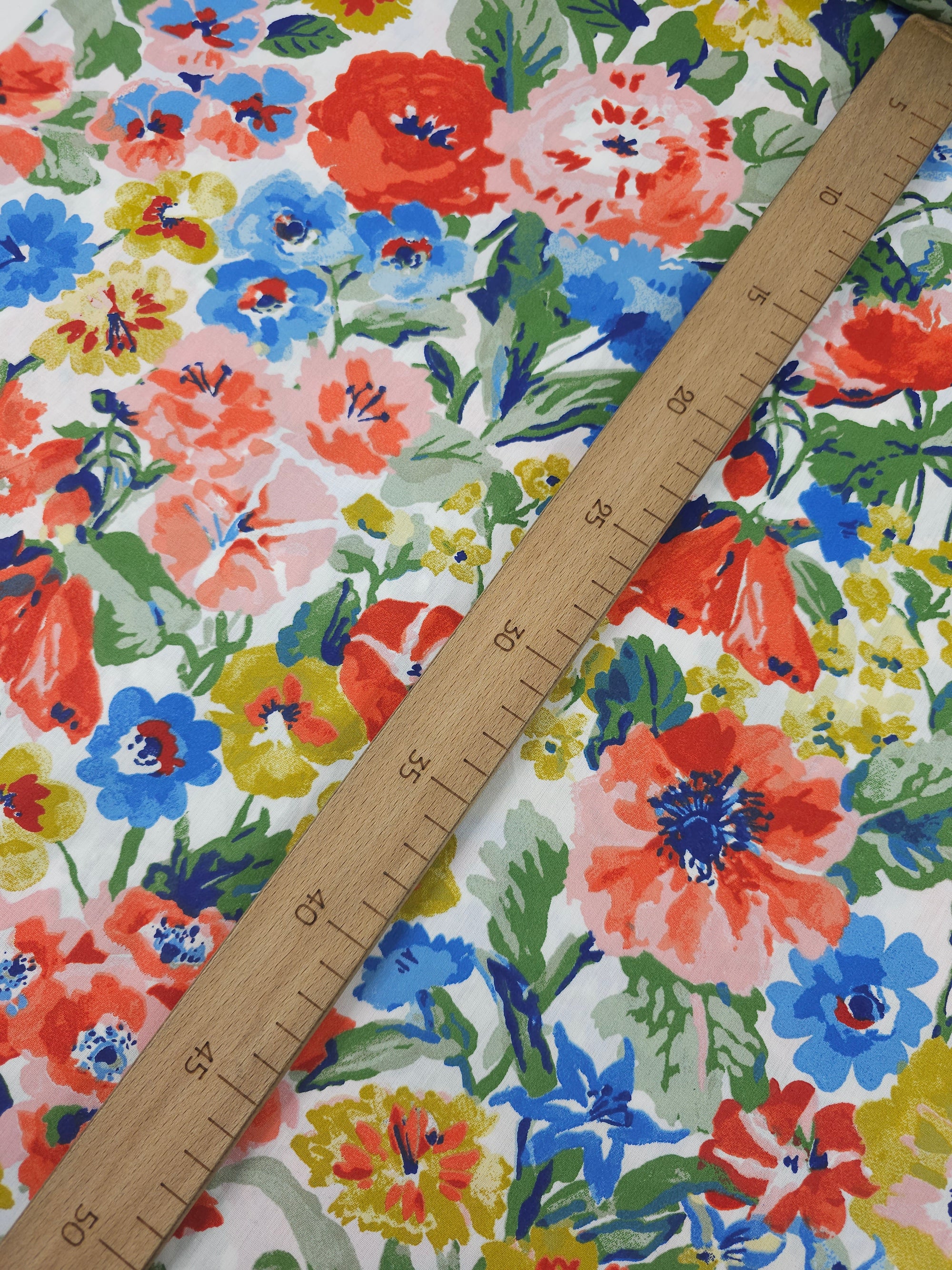 Retro Watercolour Wild Floral 100% Cotton 118” *EXTRA WIDE*