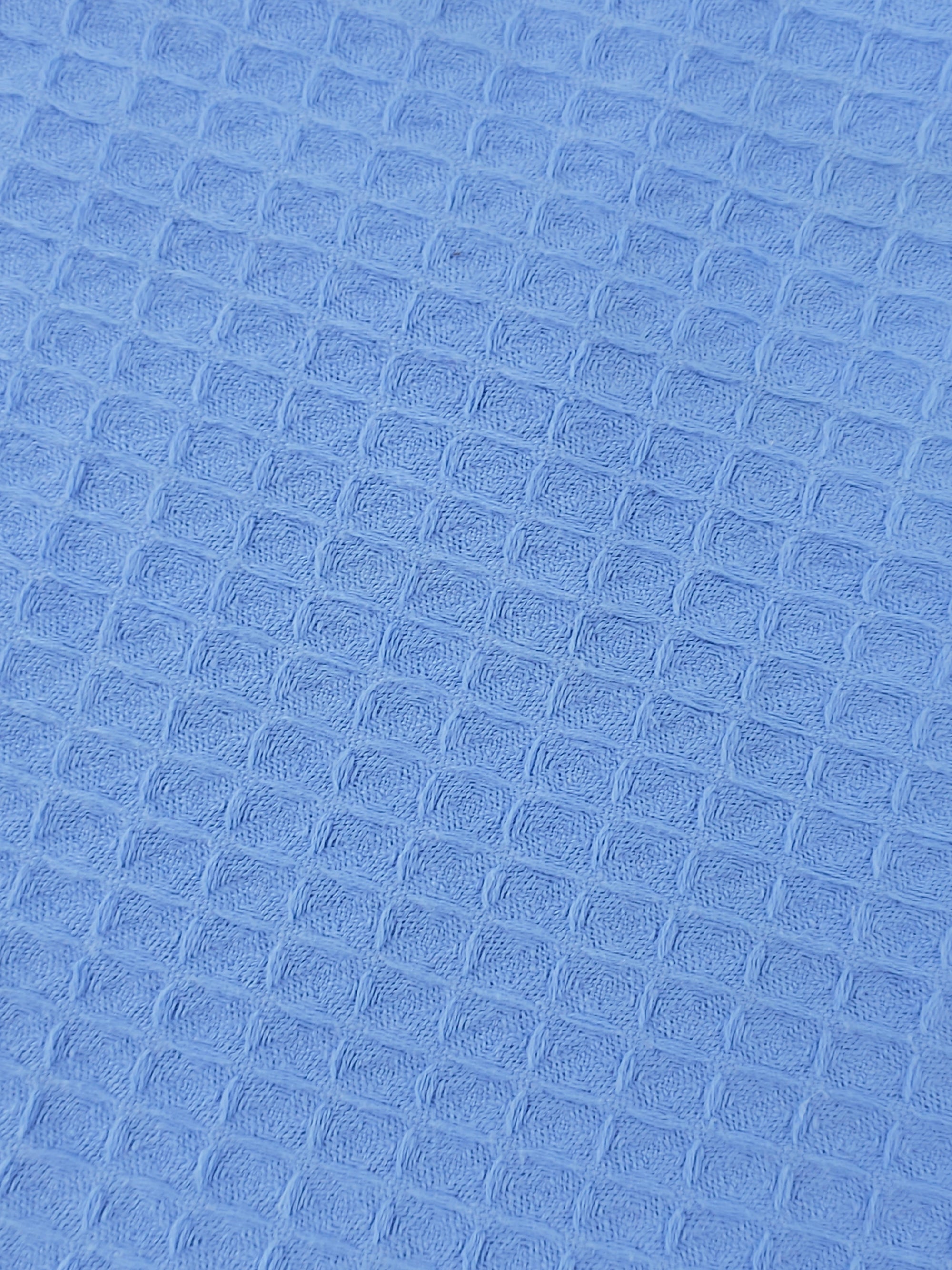 Cornflower Blue Waffle Cotton *EXTRA WIDE*