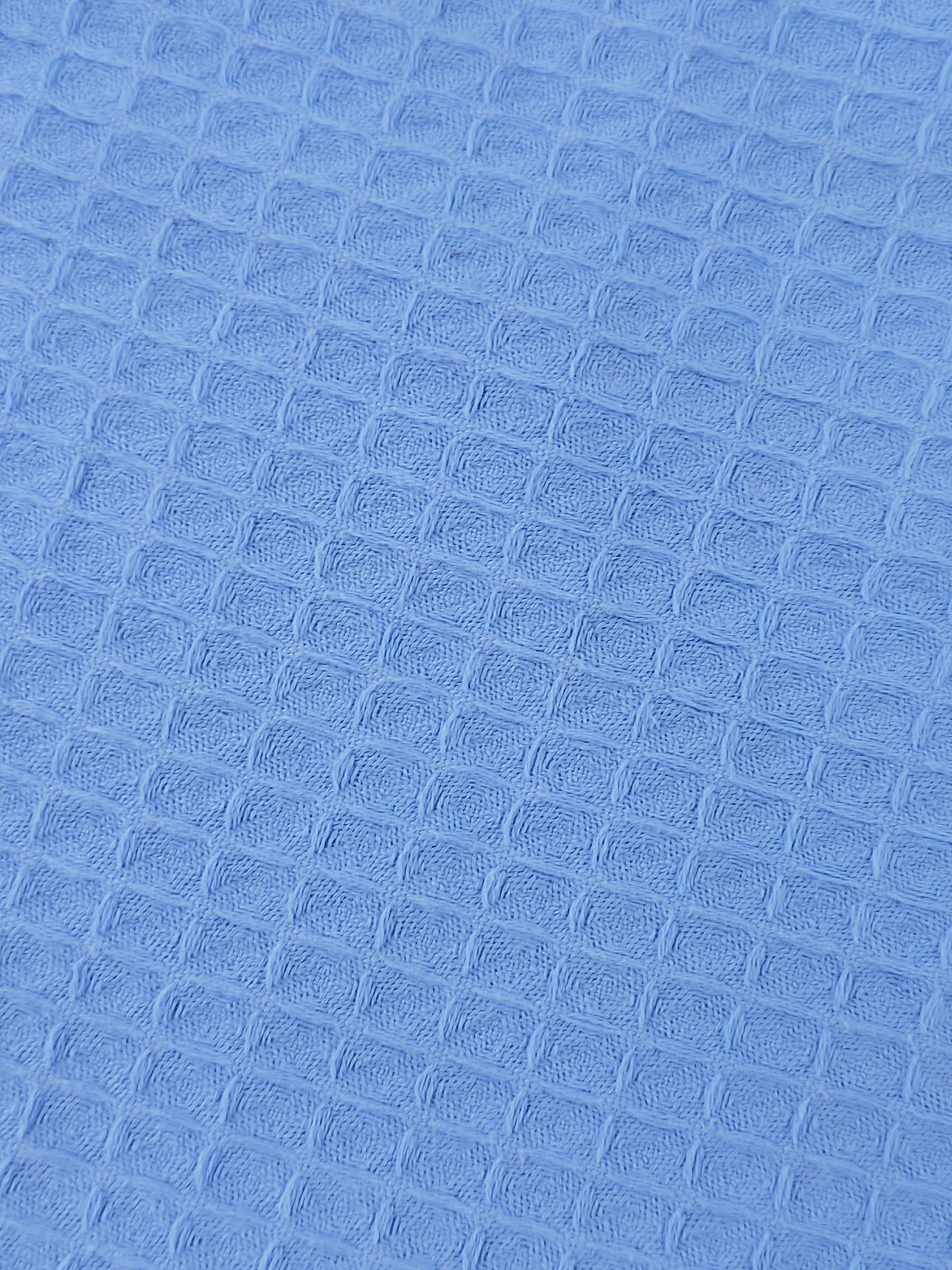 Cornflower Blue Waffle Cotton *EXTRA WIDE*
