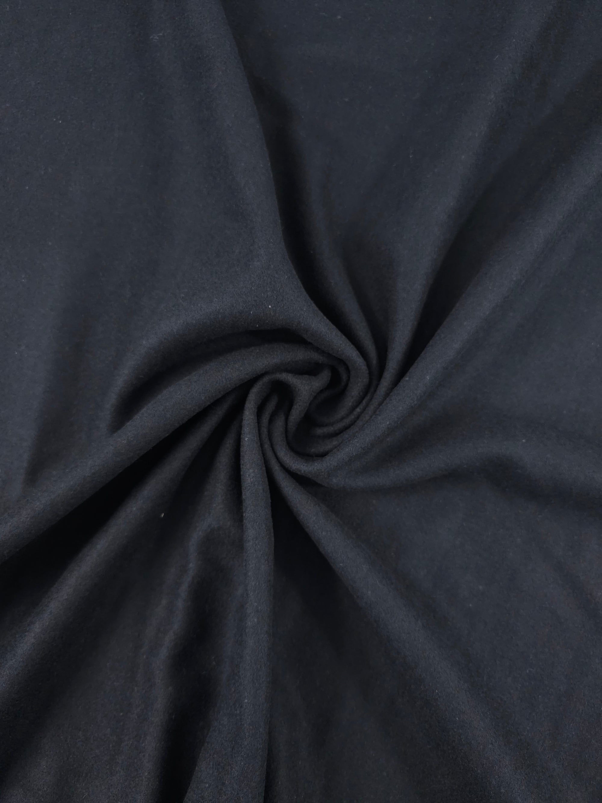 Black Mediumweight 100% Melton Wool *ABRAHAM MOON*