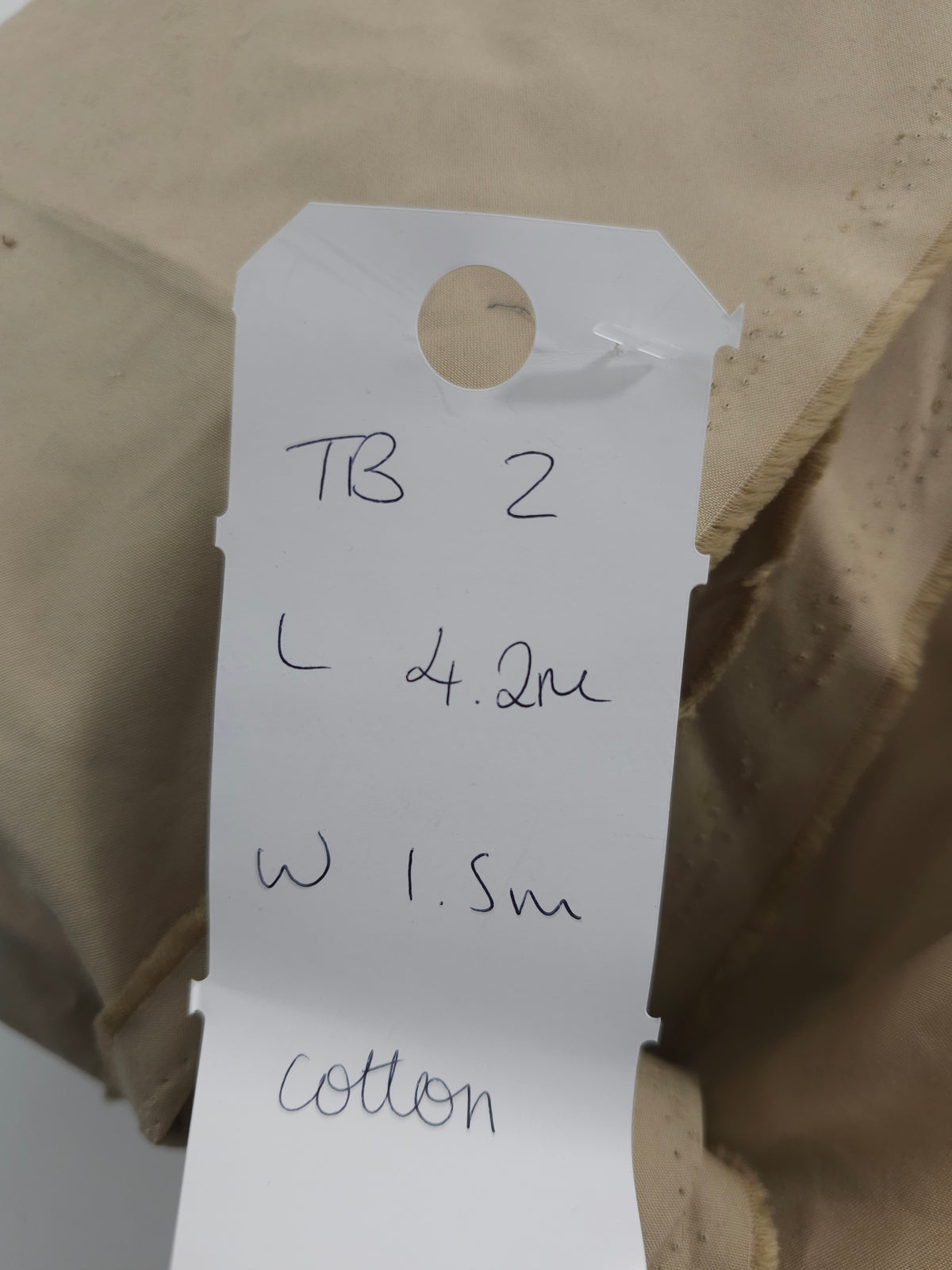 Beige Cotton- 4.2m piece