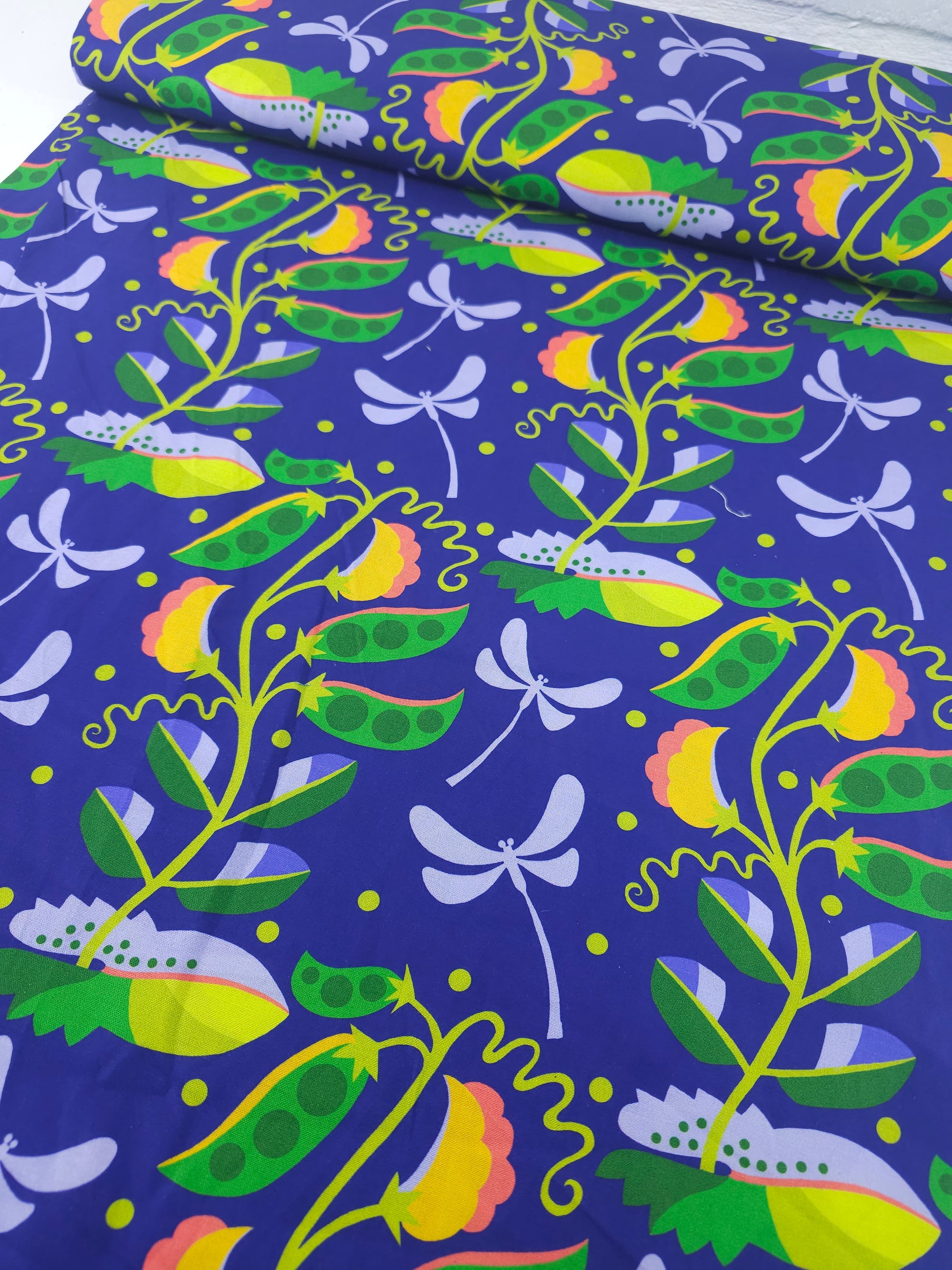 Purple Novelty Peas In A Pod 100% Cotton - Free Spirit