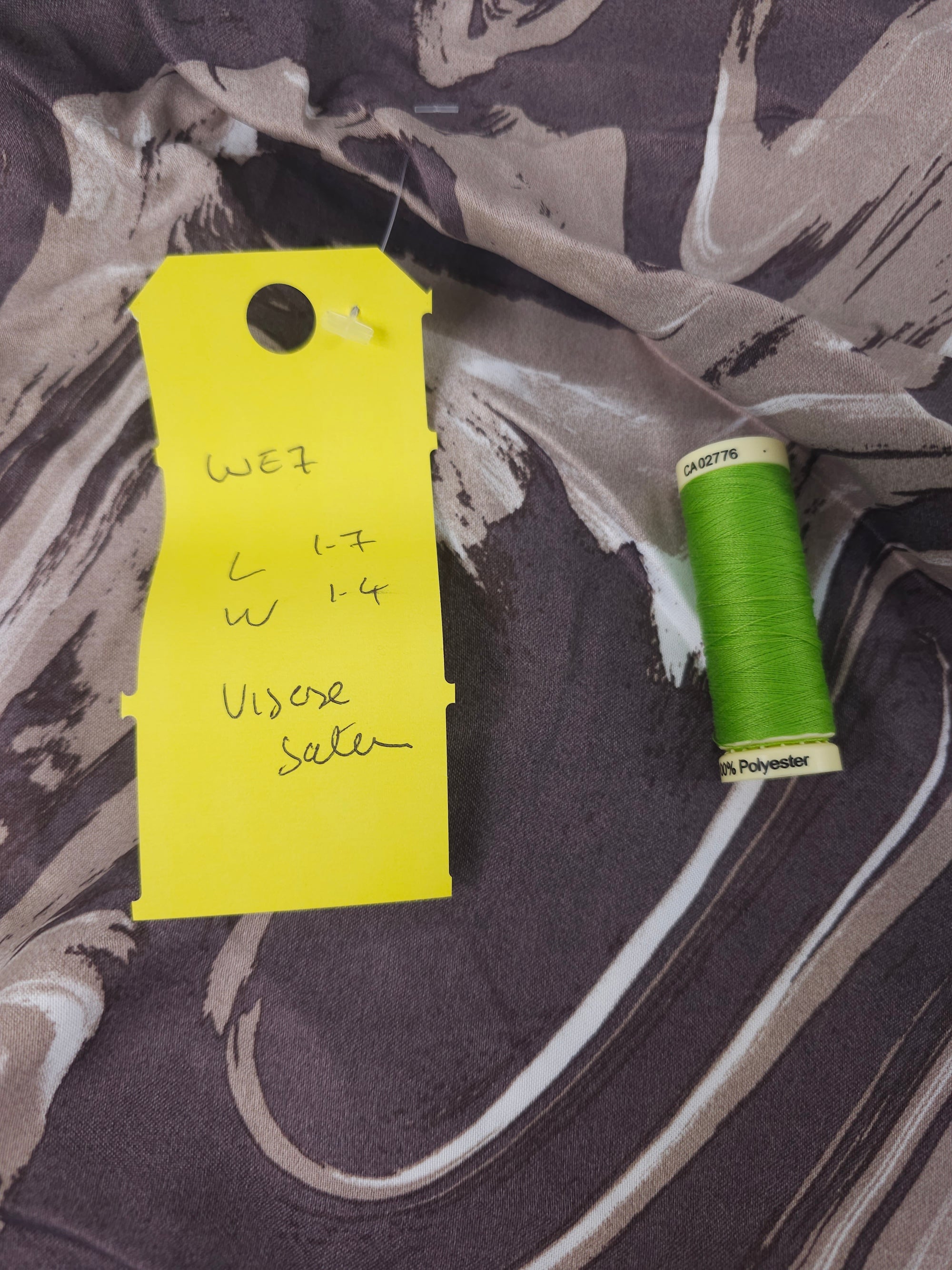 Chocolate swirl Viscose satin- 1.7m