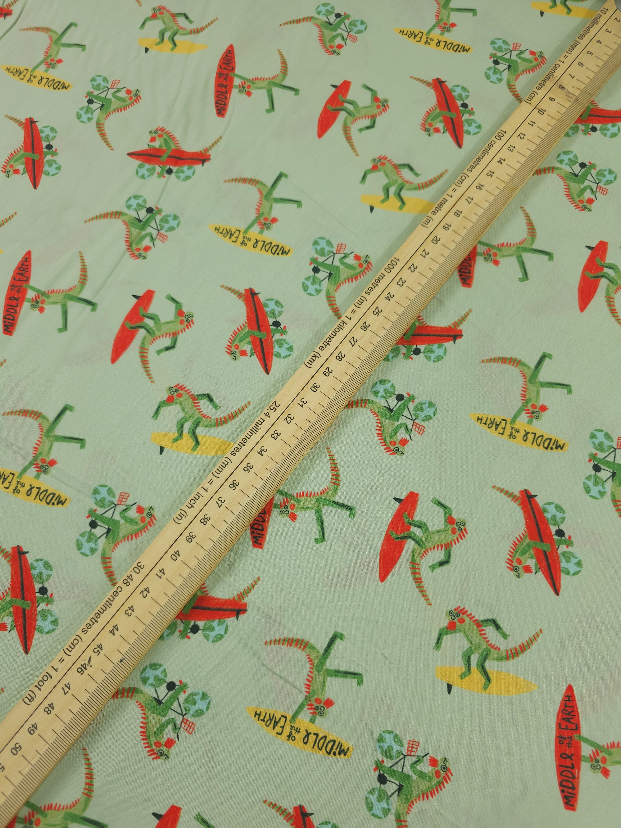 Sage Novelty Gecko 100% Cotton 57"