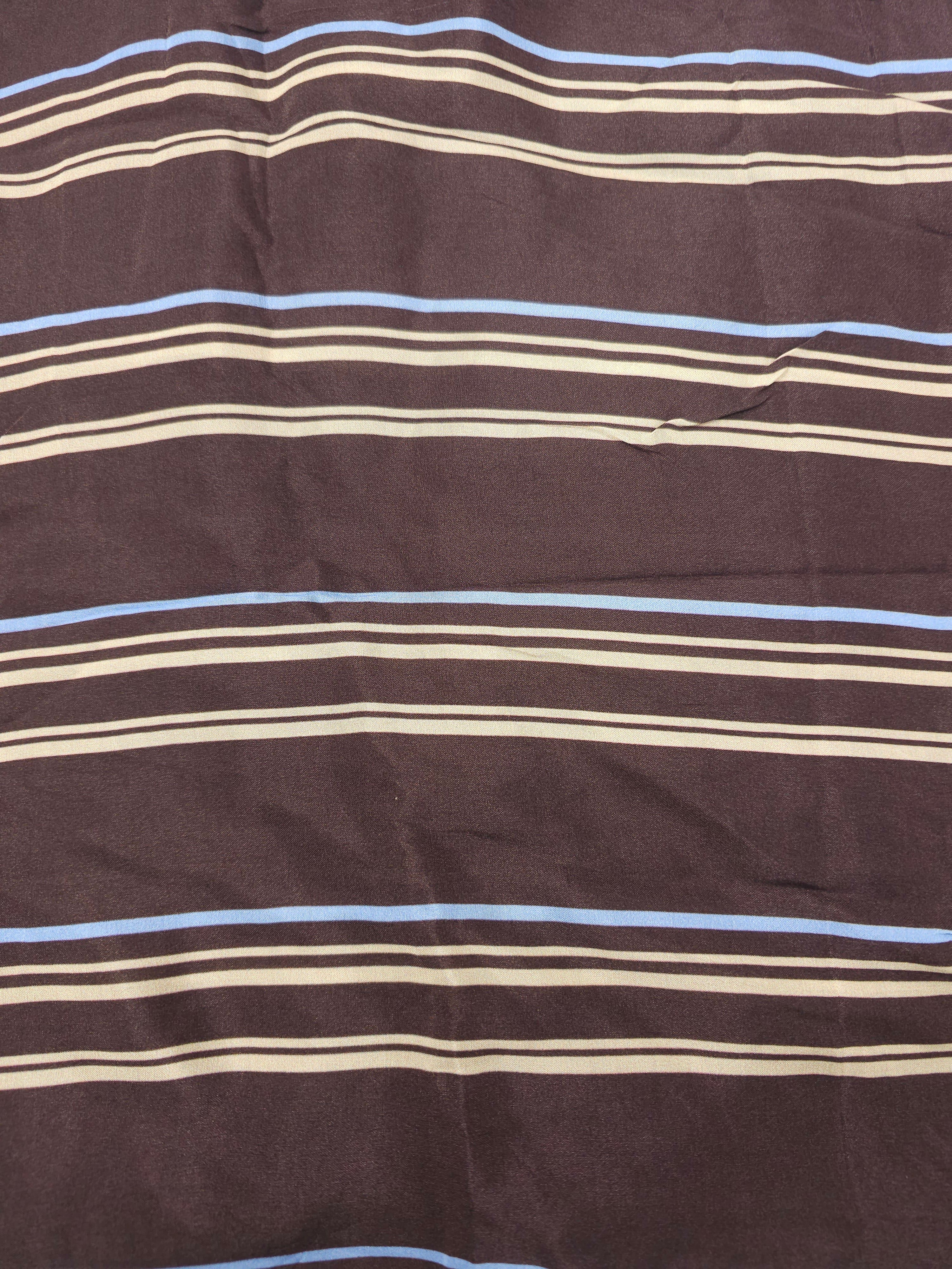 Brown stripe Viscose sateen- 3.6m piece