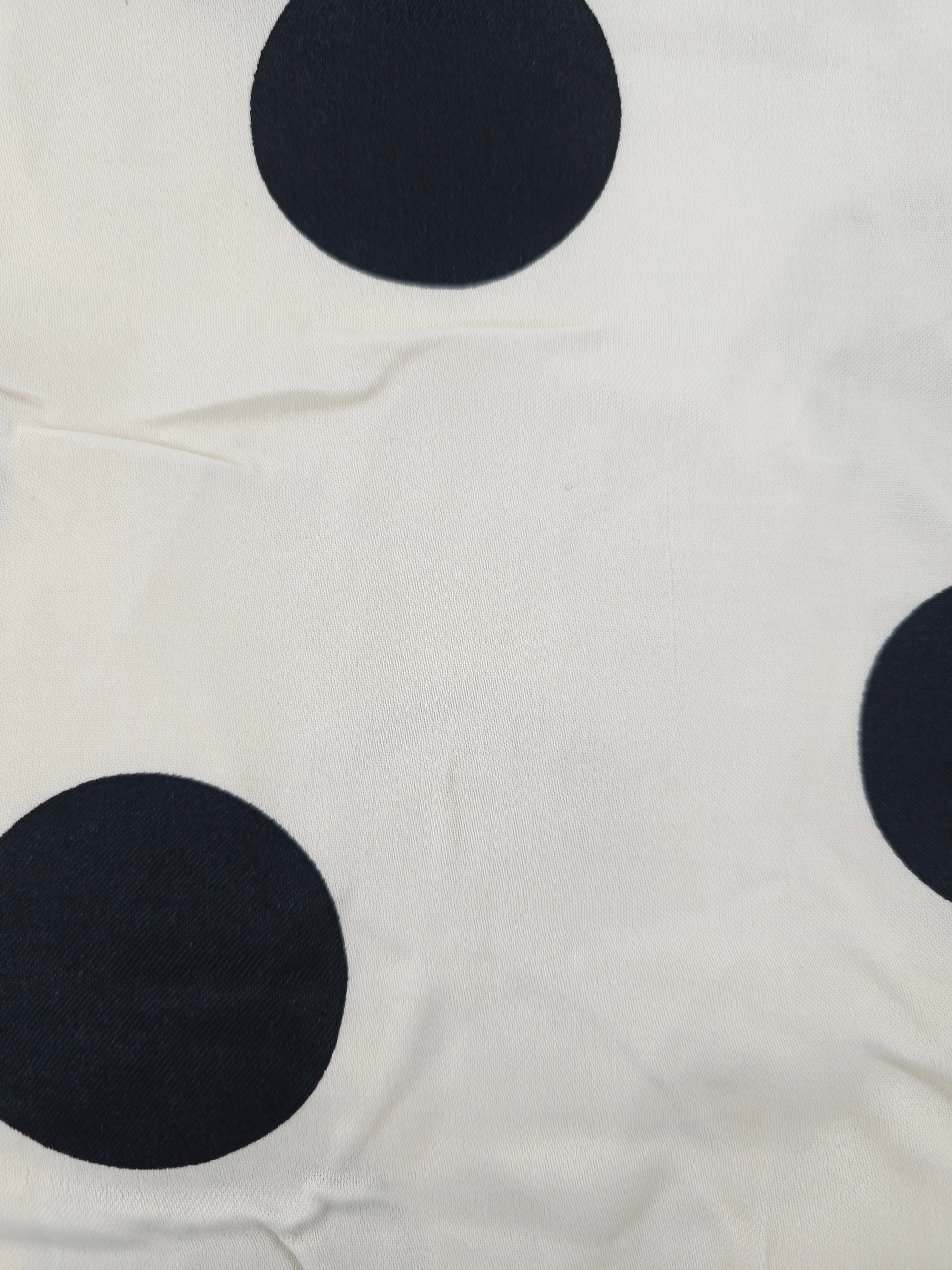 Large black polka Viscose sateen- 2.4m piece