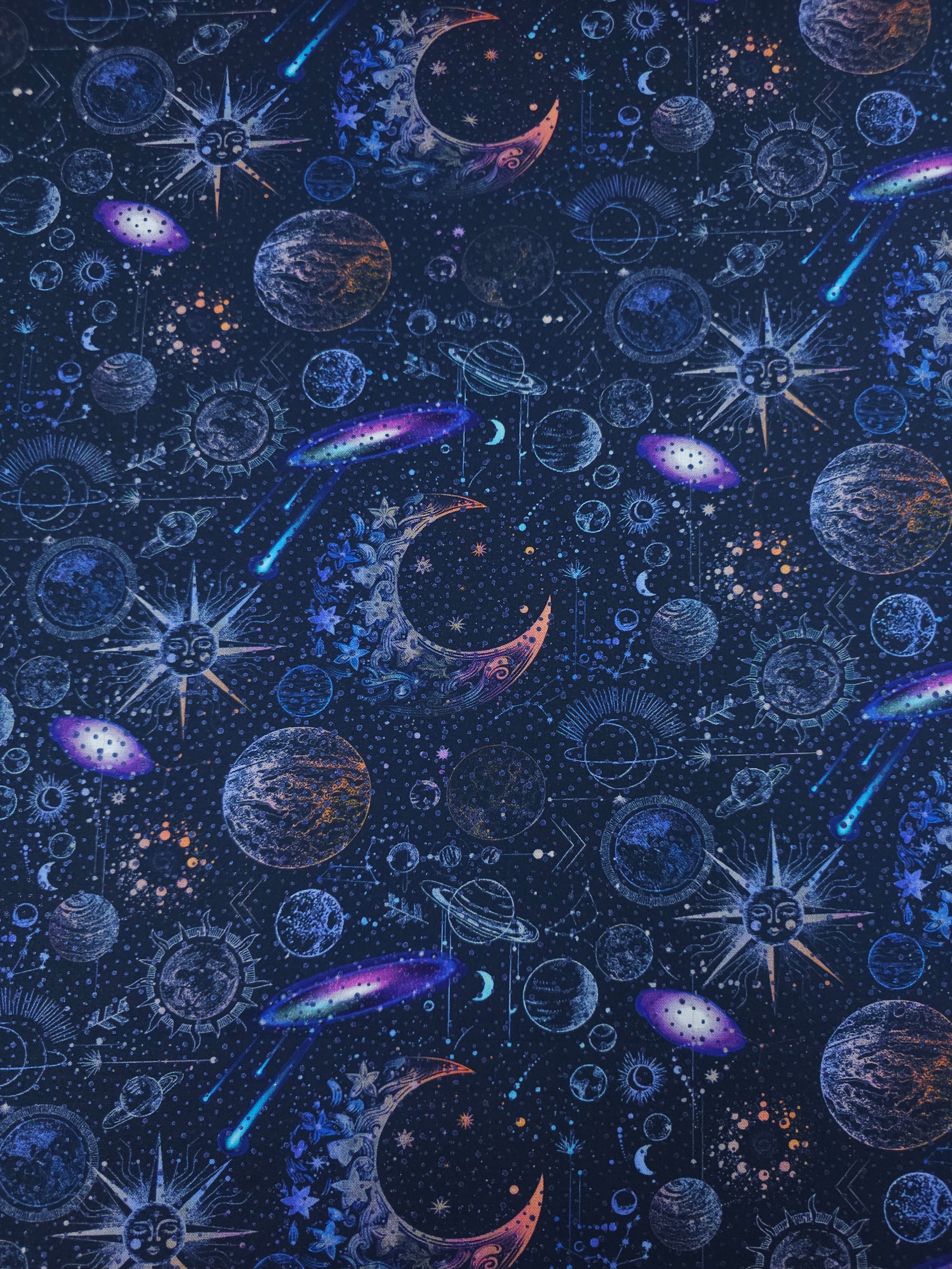 Navy Celestial Skies 100% Cotton