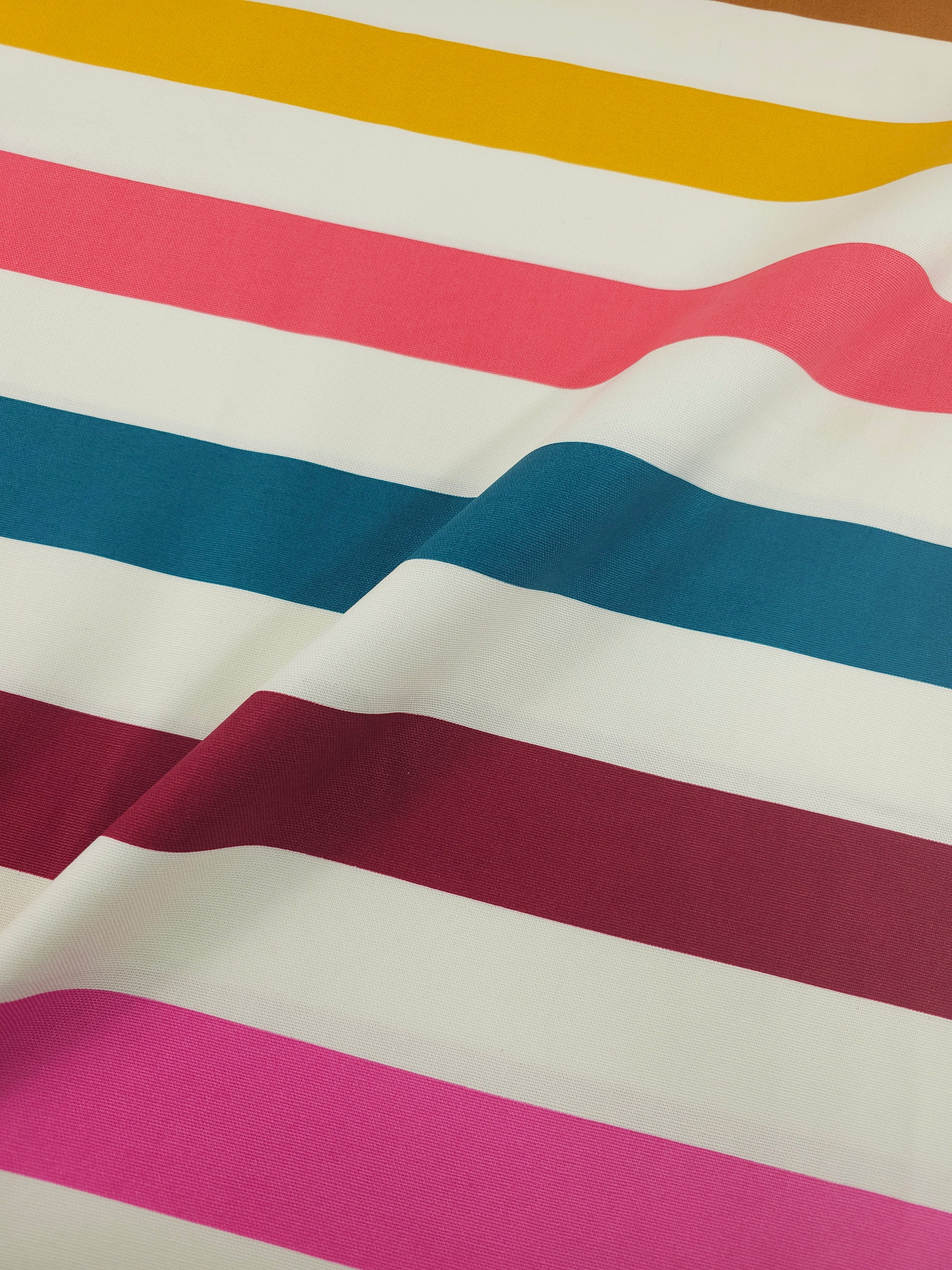 Summer Fusion Block Stripe Lightweight Canvas Cotton