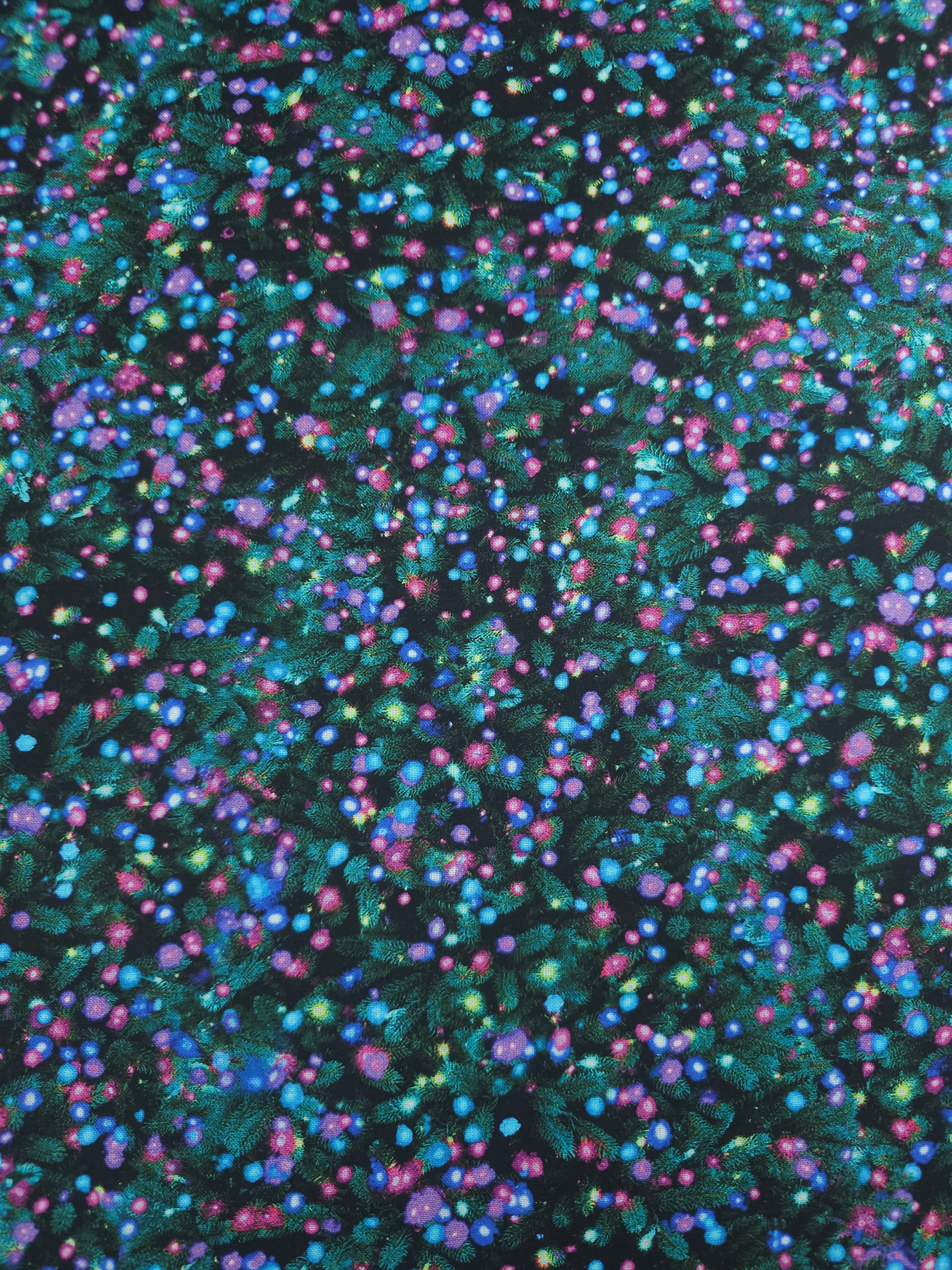 Christmas Tree Lights 100% Cotton