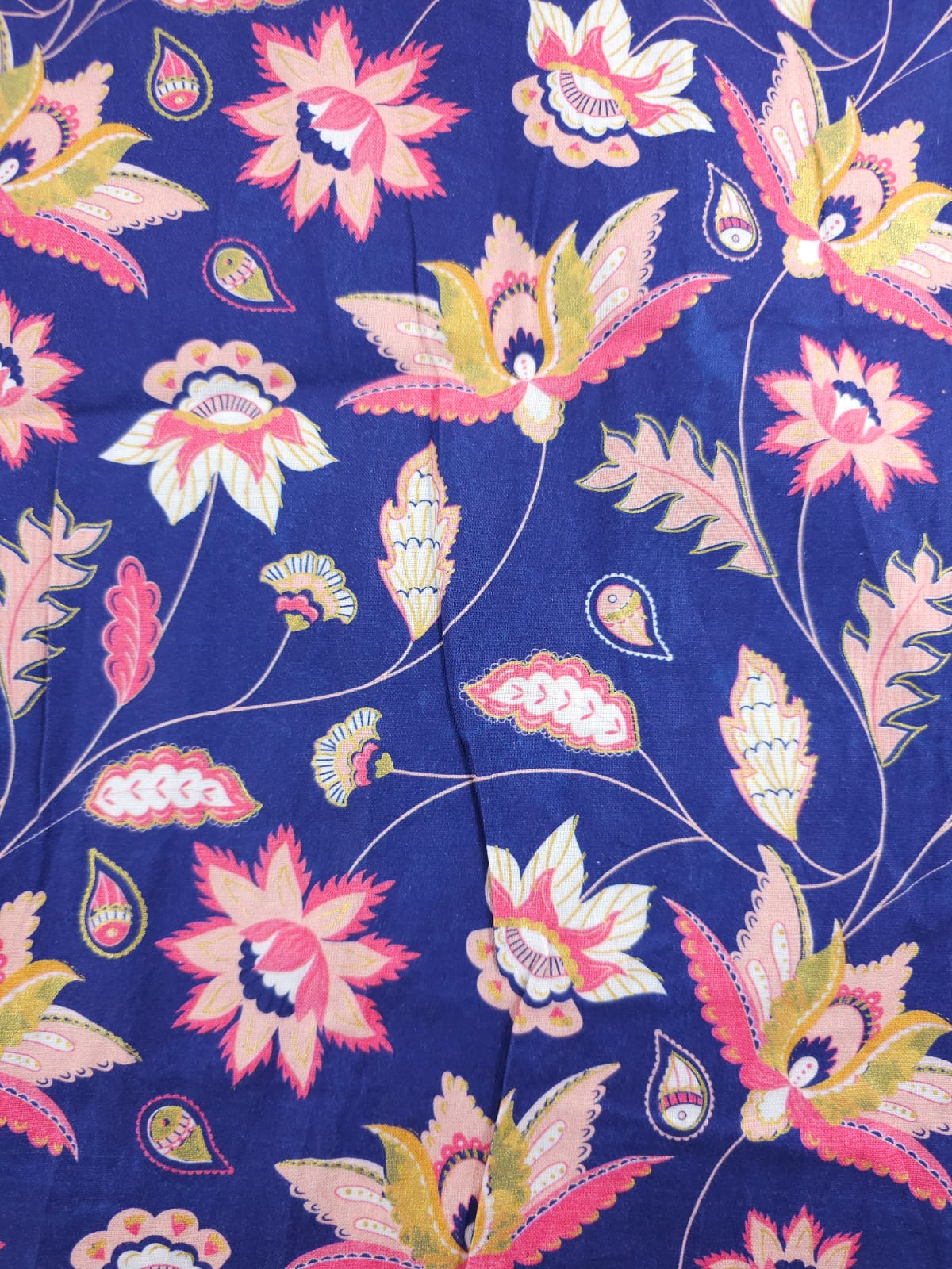 Blue Starlit Paisley Oasis Cotton (Various Sizes)