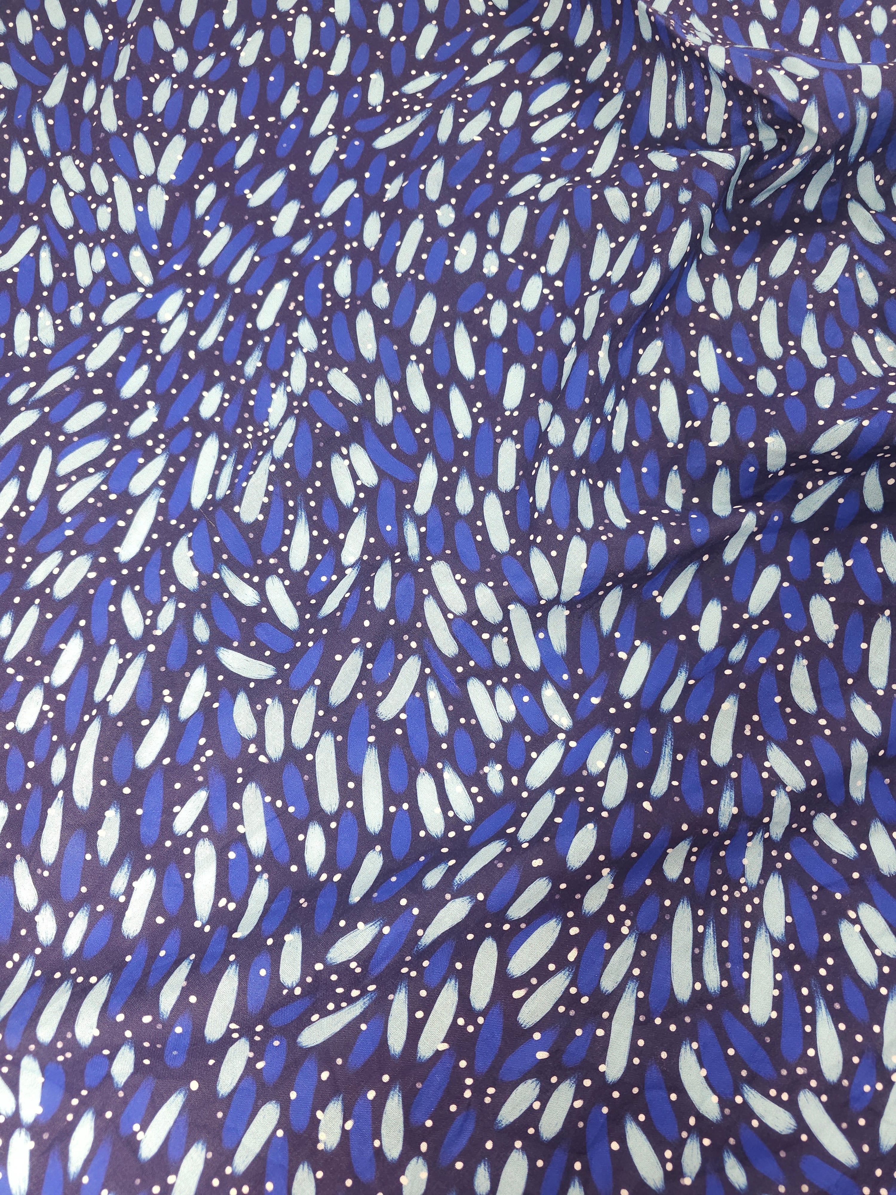 Midnight blue swash Cotton- 3.6m piece