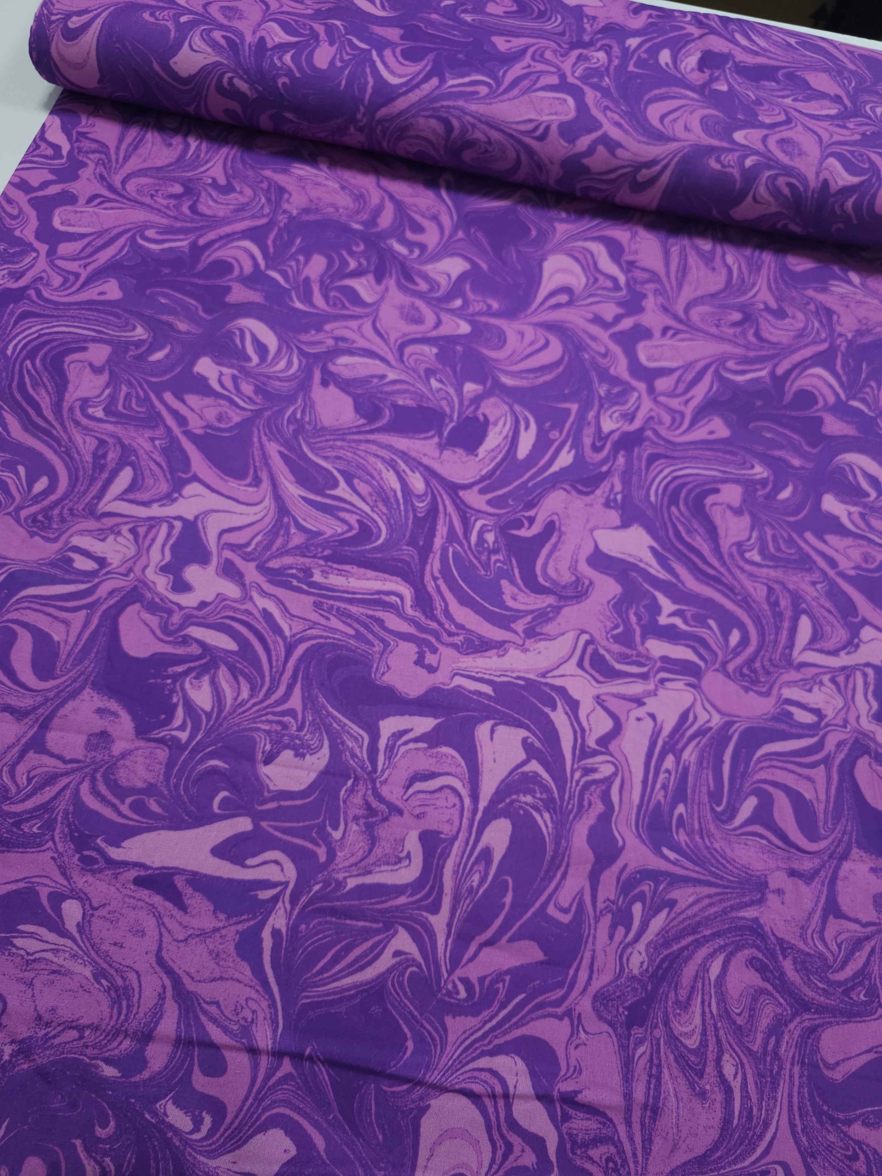 Purple Two-Tone Marble 100% Cotton