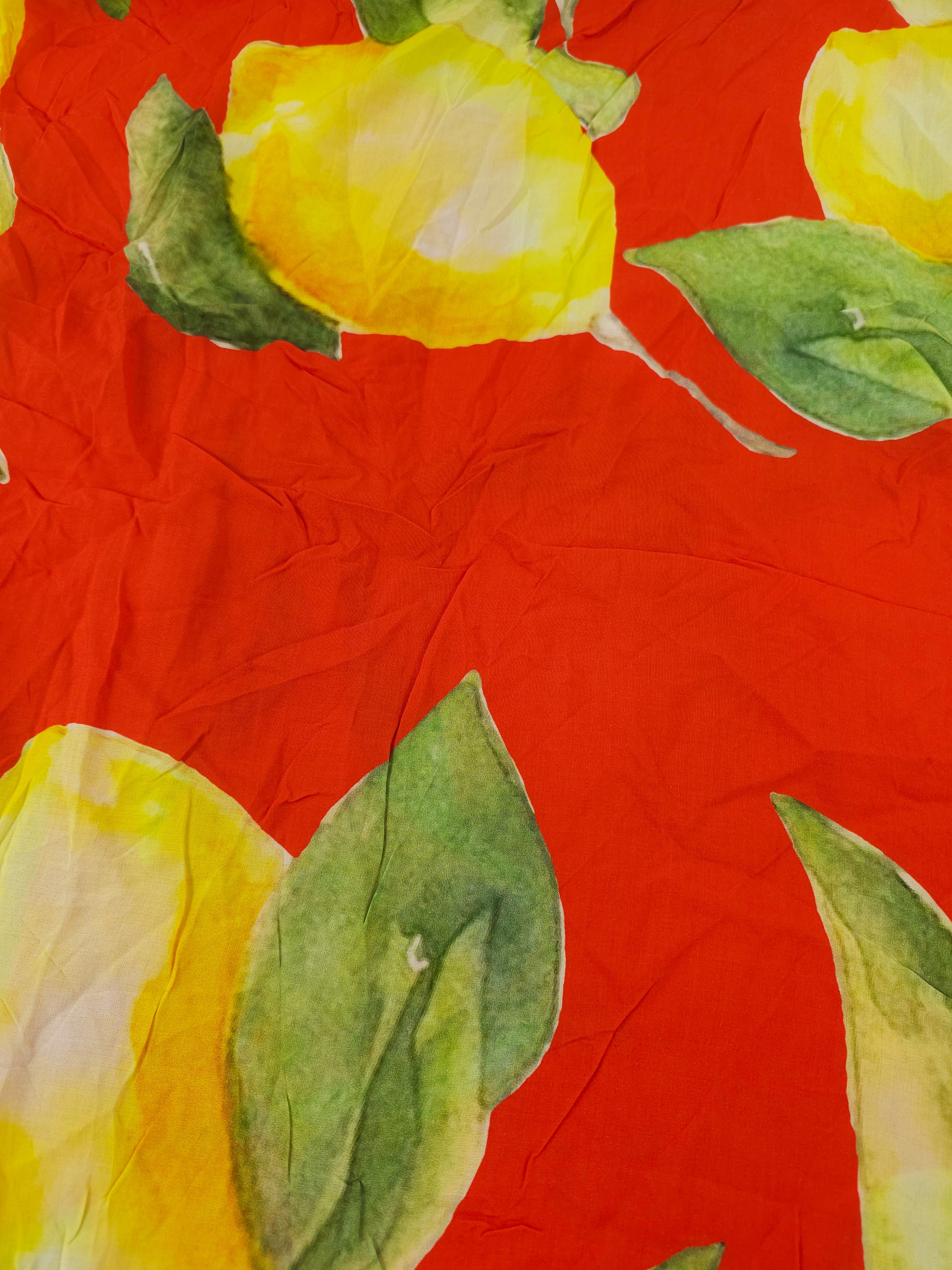 Bold lemon Viscose- 2m piece