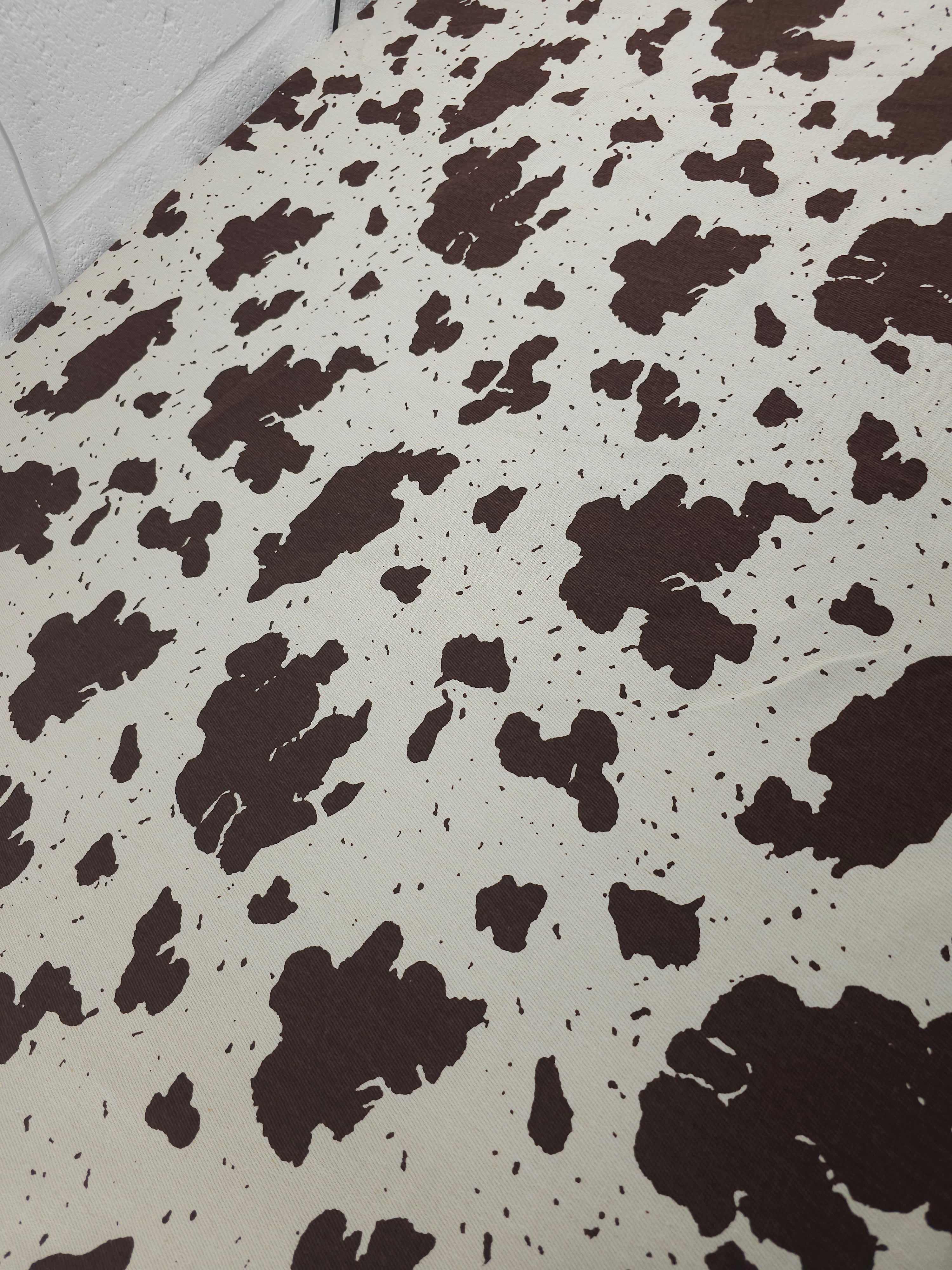 Brown Speckle Cow Denim