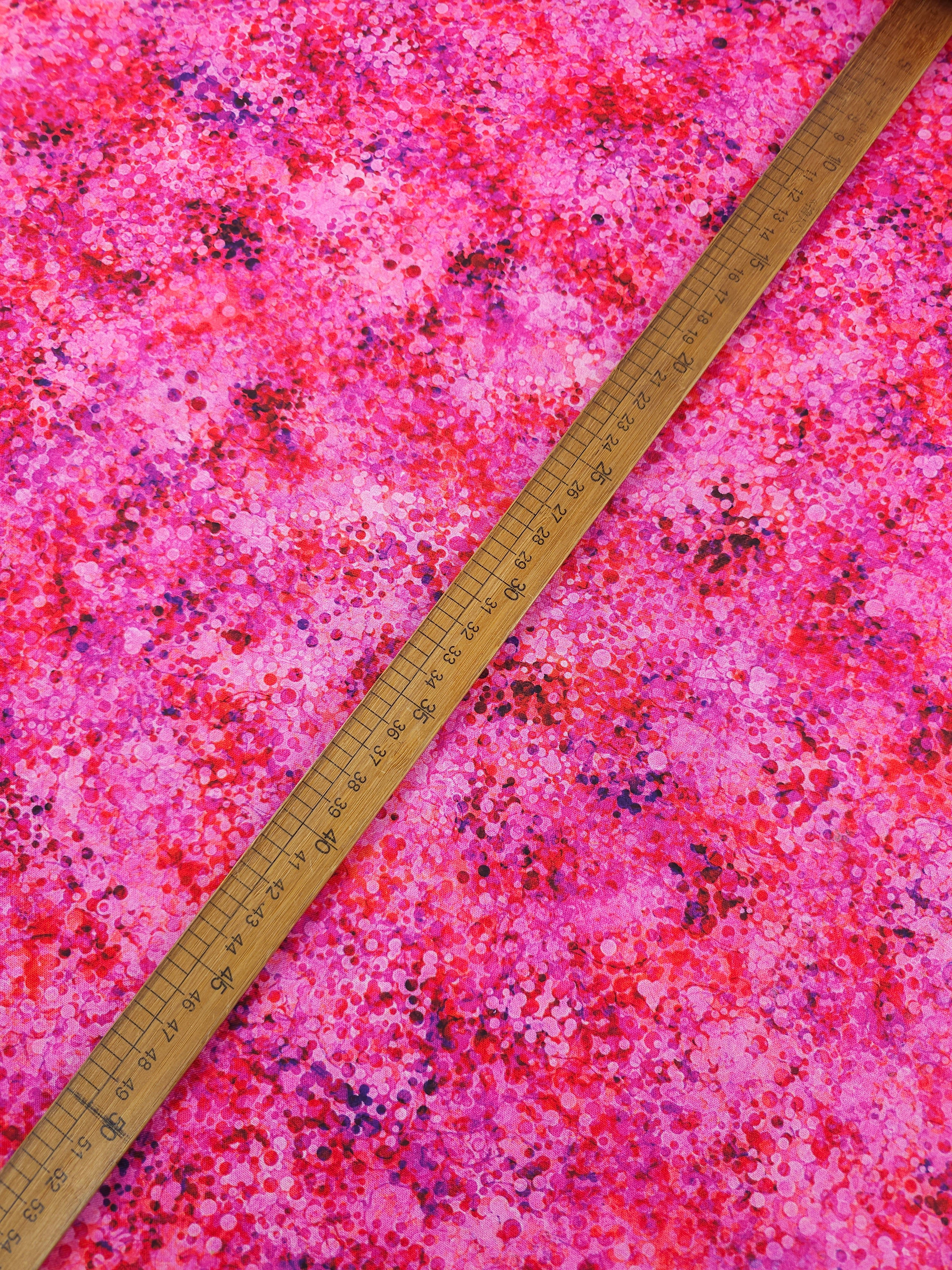 Pink/Red Watercolour Confetti 100% Cotton 106" *EXTRA WIDE*