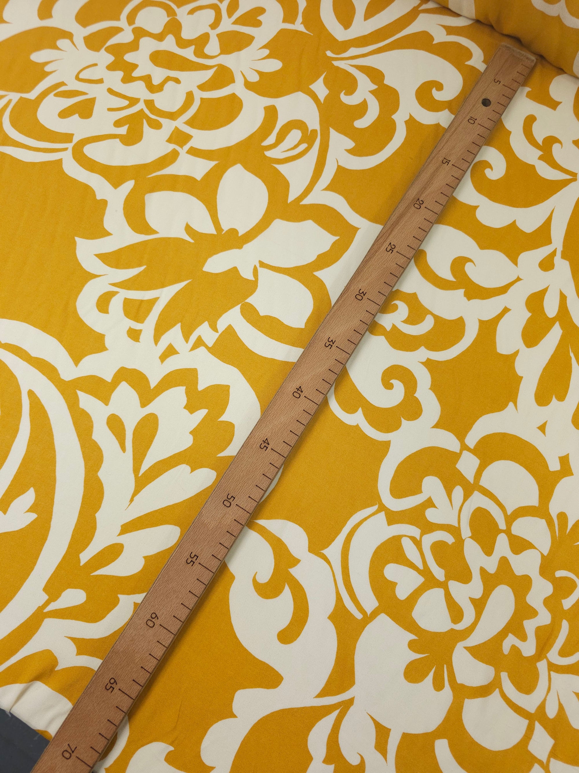 Marigold Majestic Floral Viscose Voile