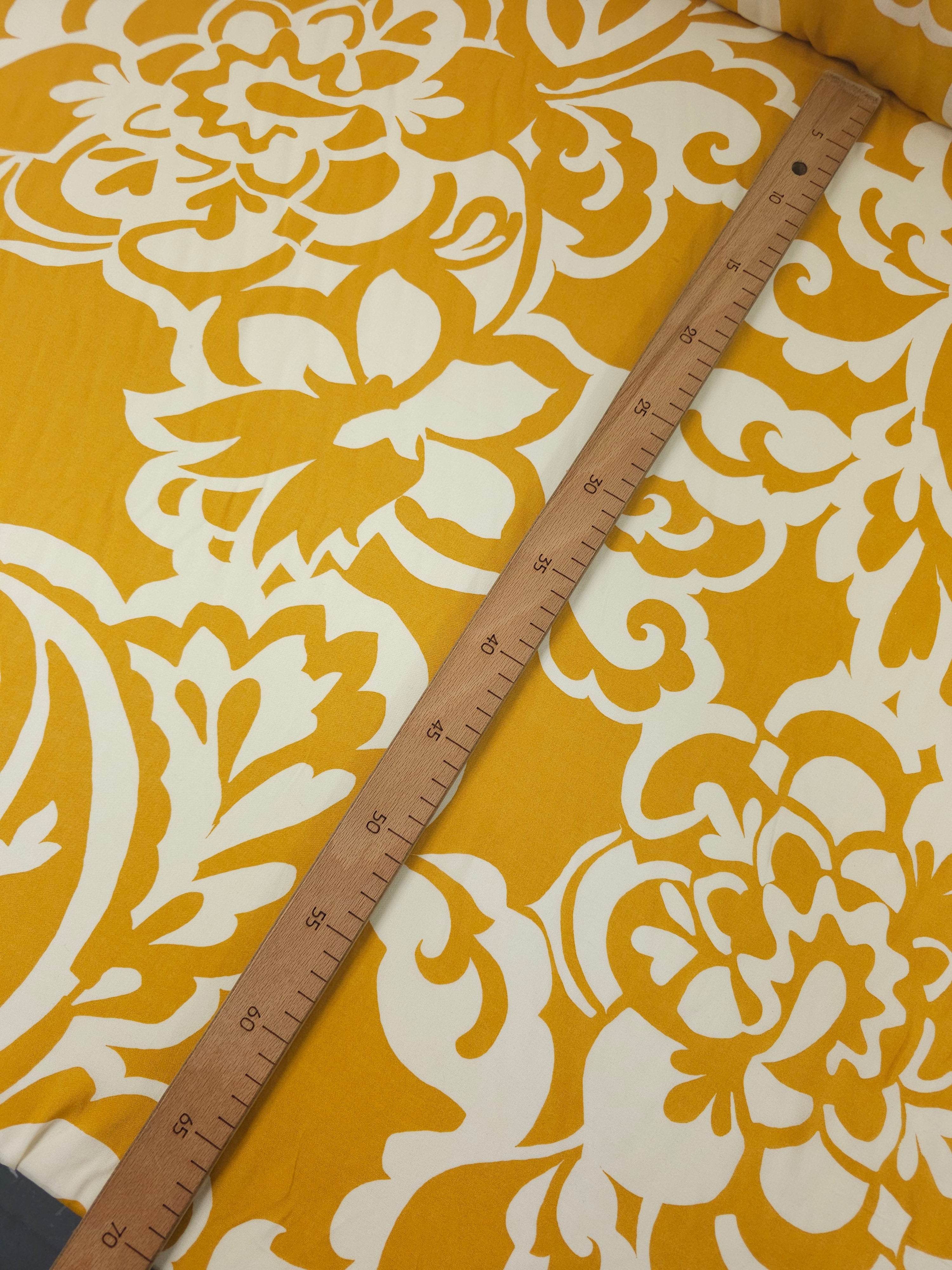 Marigold Majestic Floral Viscose Voile