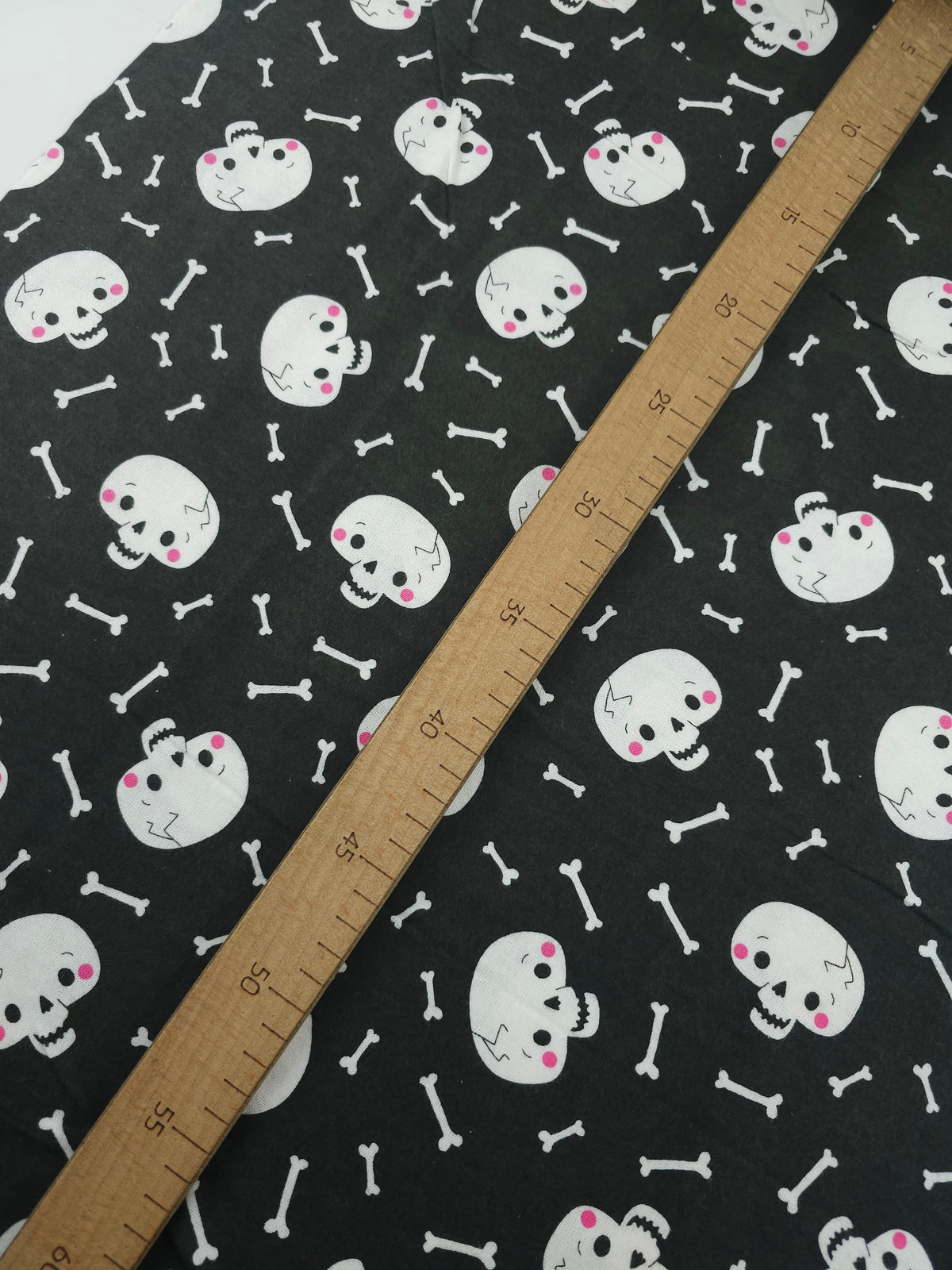 Happy Skull And Bones Lightweight Flannel Cotton