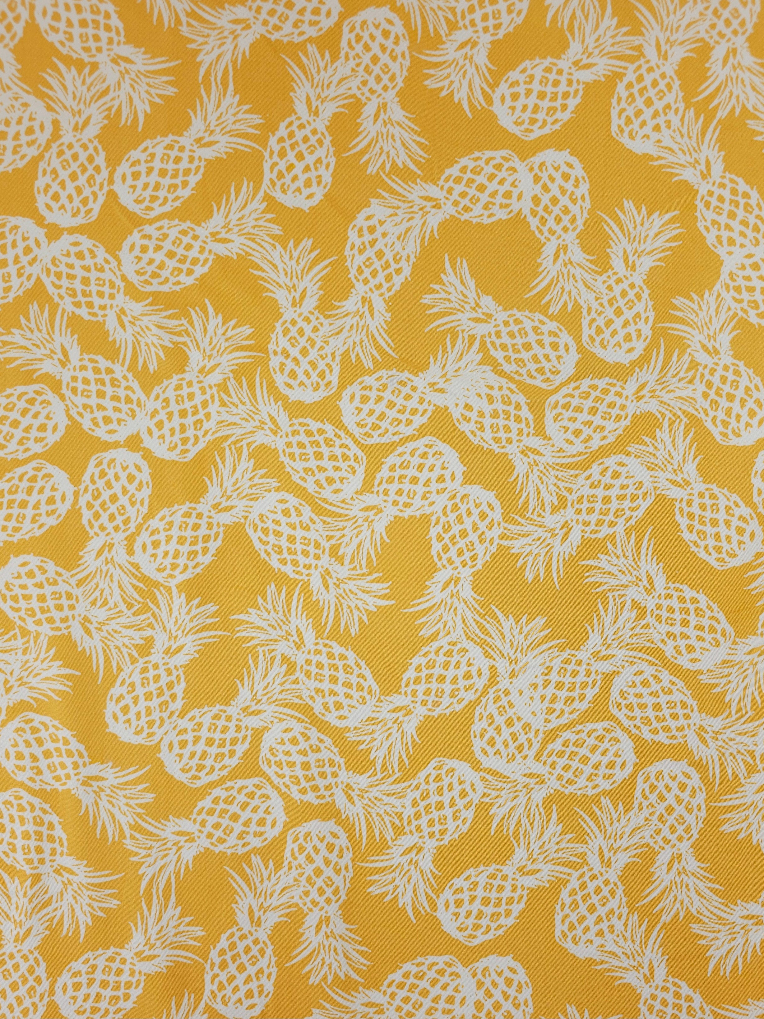 Pineapple Fiesta Lightweight Cotton Sateen Twill