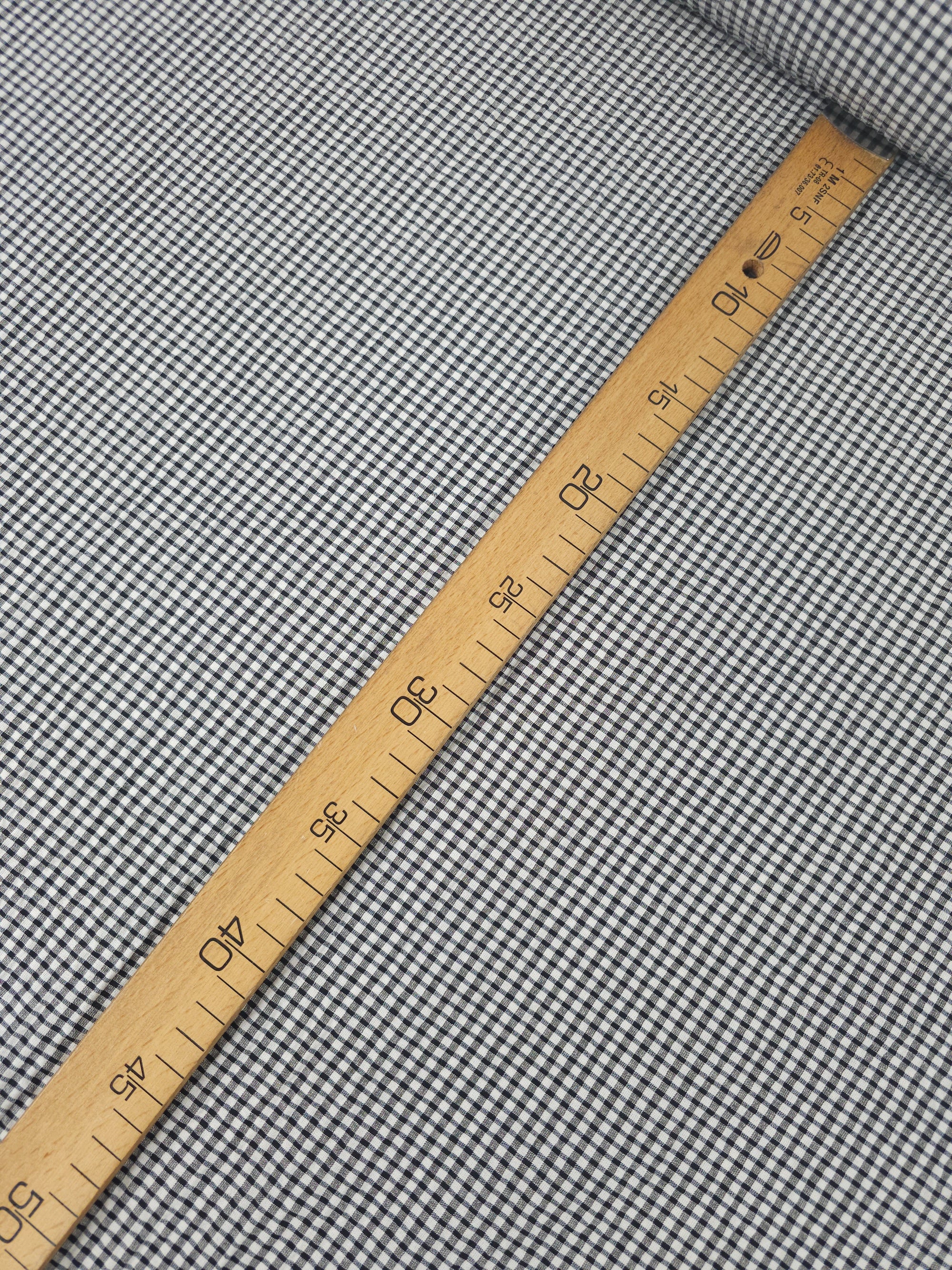Black/White Mini Gingham Poly Cotton