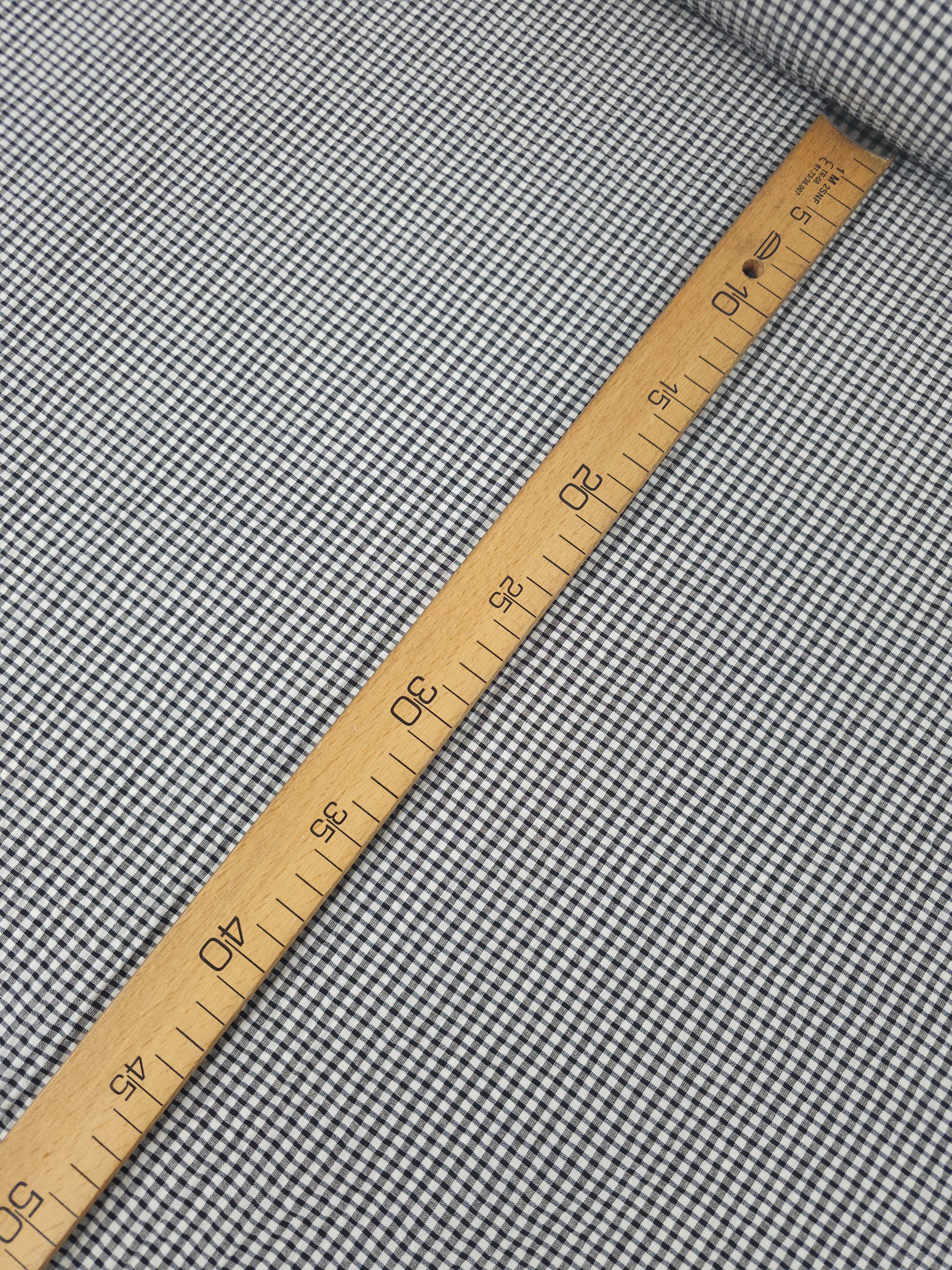 Black/White Mini Gingham Poly Cotton