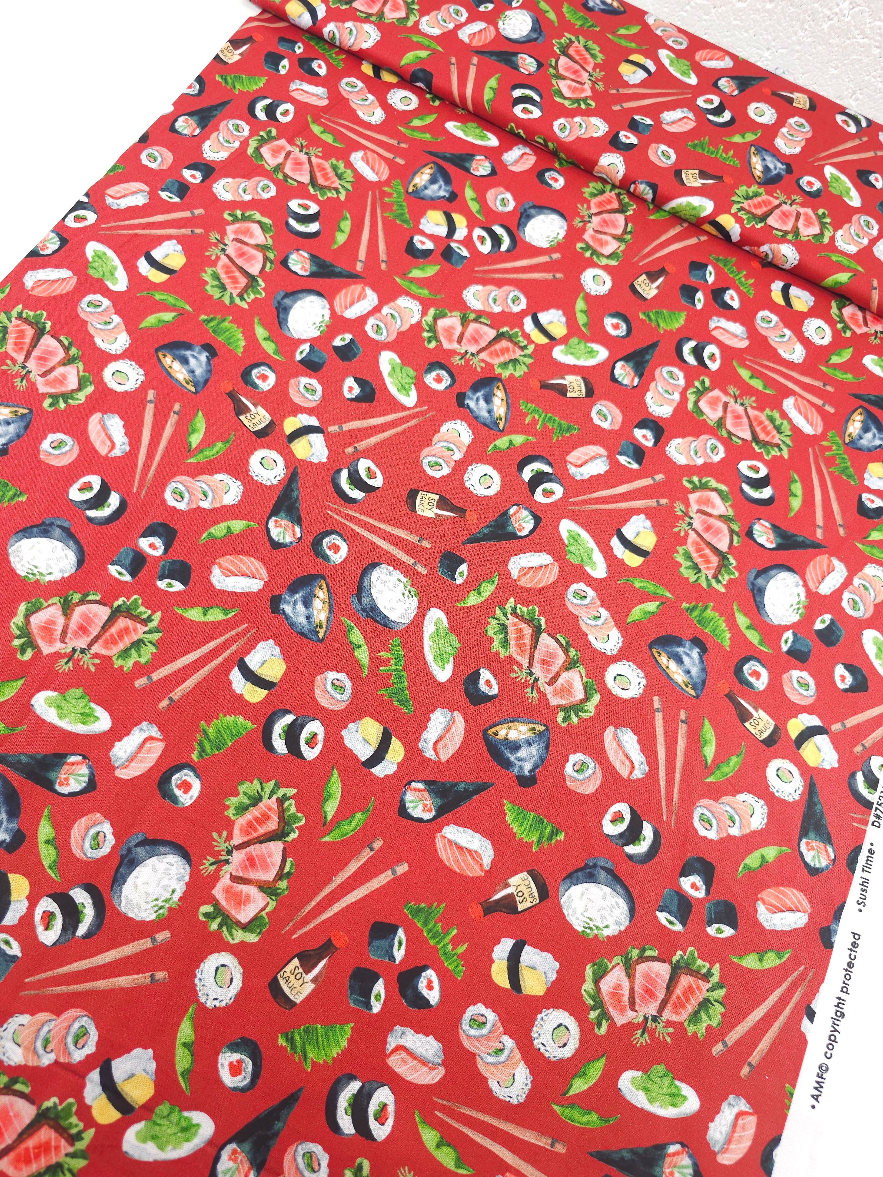 Sushi Time 100% Cotton