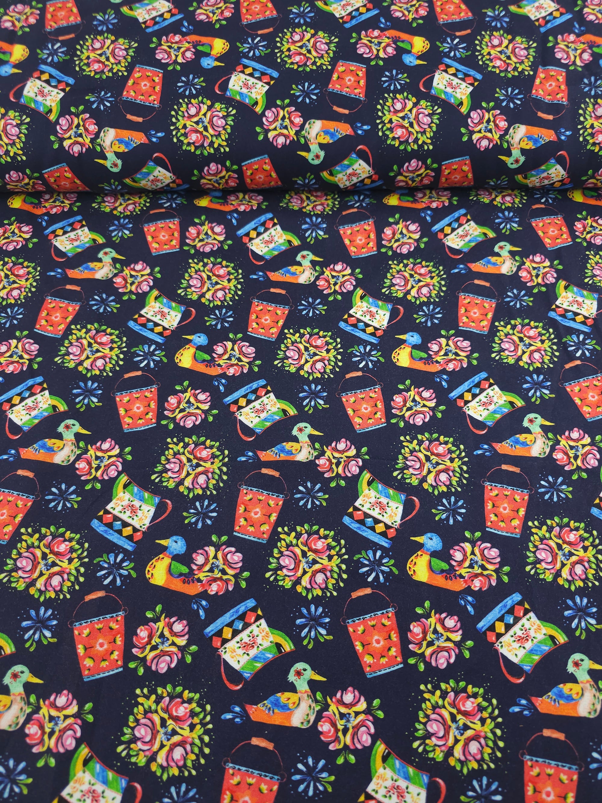 Indigo Bohemian Floral Waters 100% Cotton