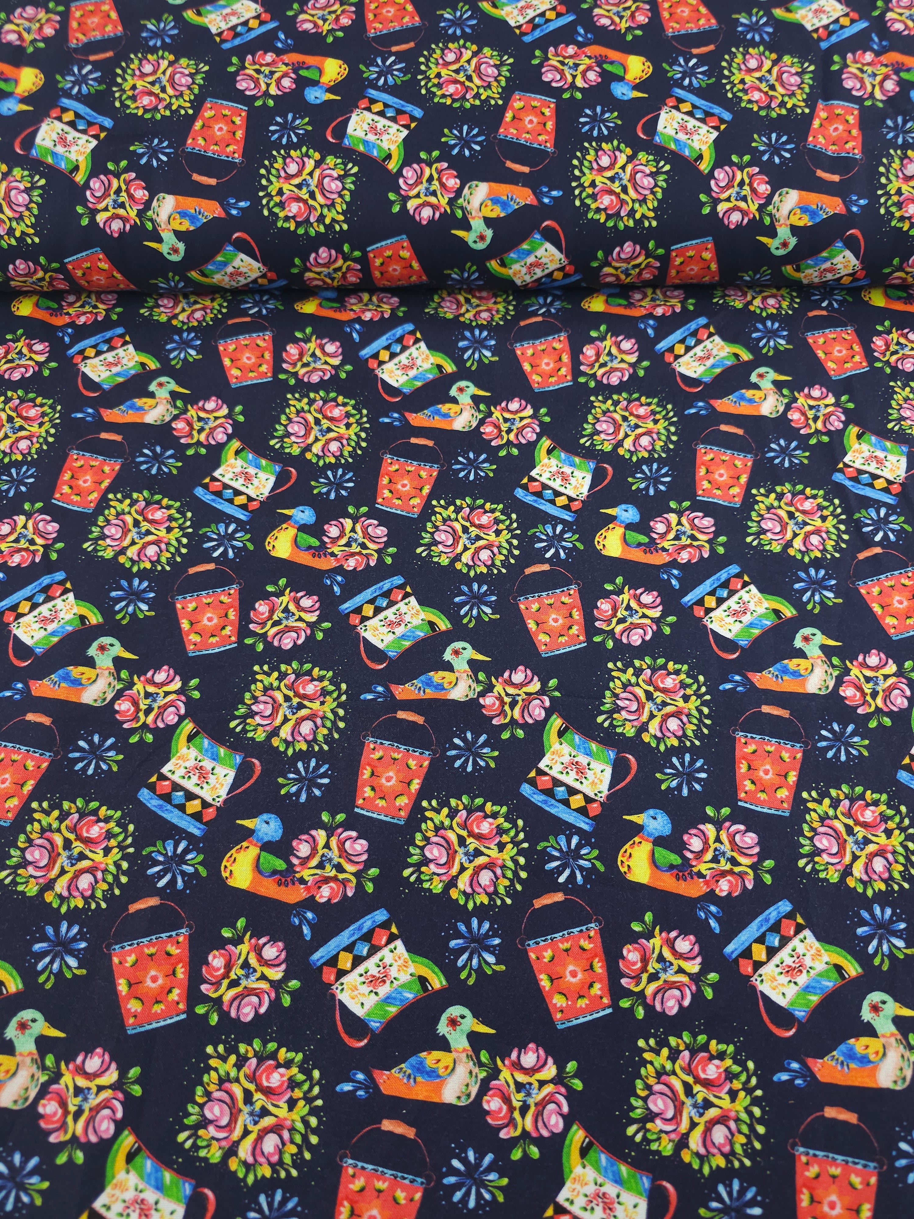 Indigo Bohemian Floral Waters 100% Cotton