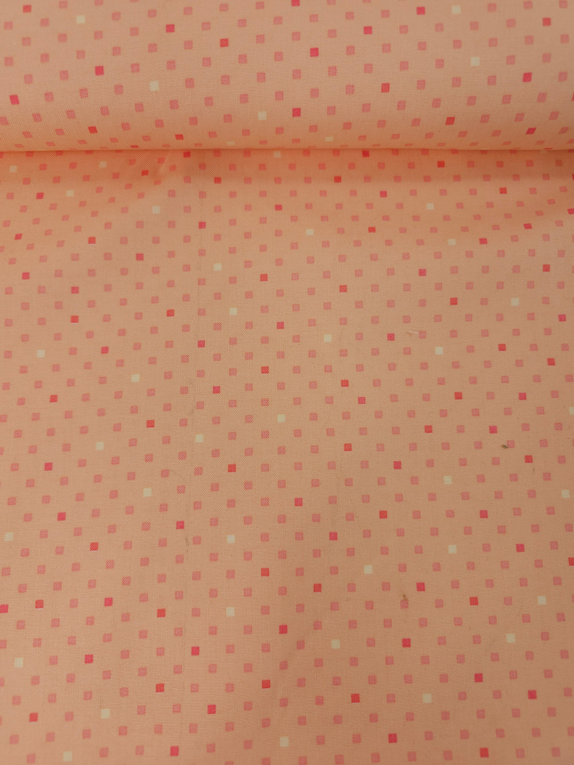 Salmon Mini Square 100% Cotton