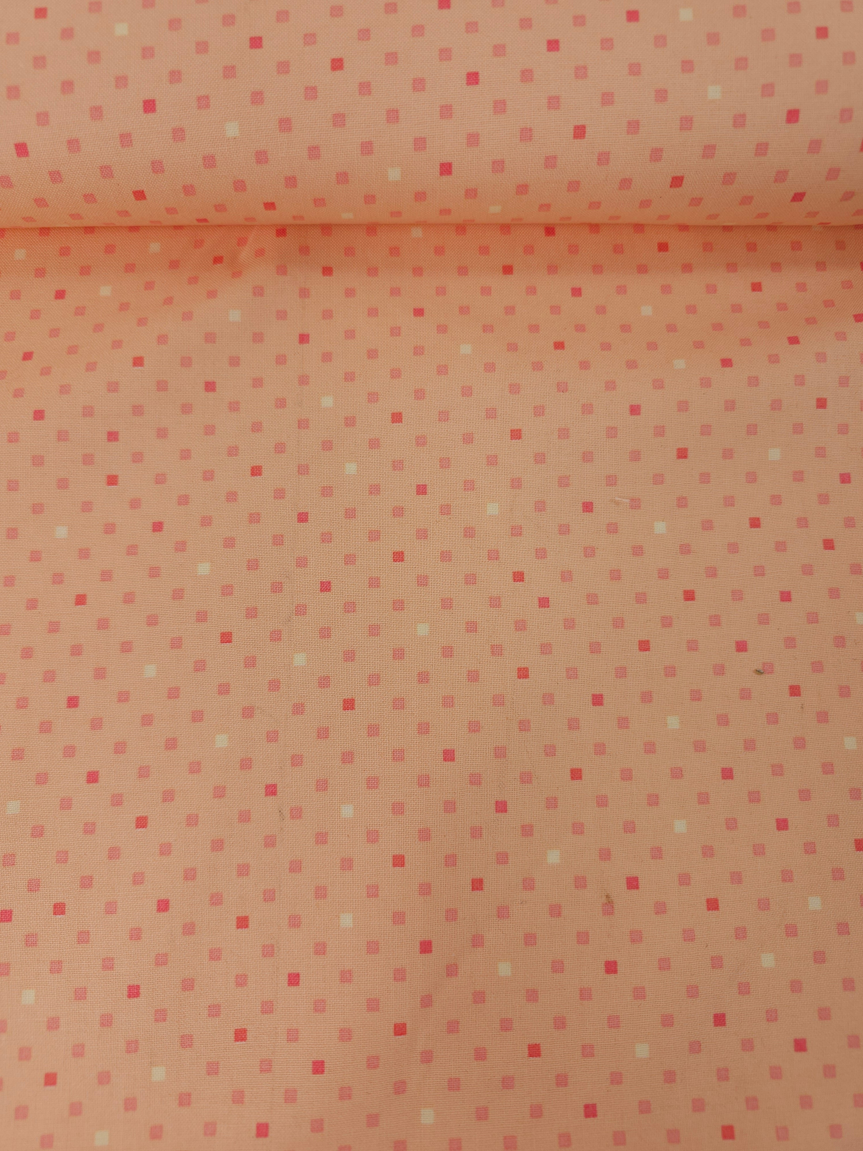 Salmon Mini Square 100% Cotton