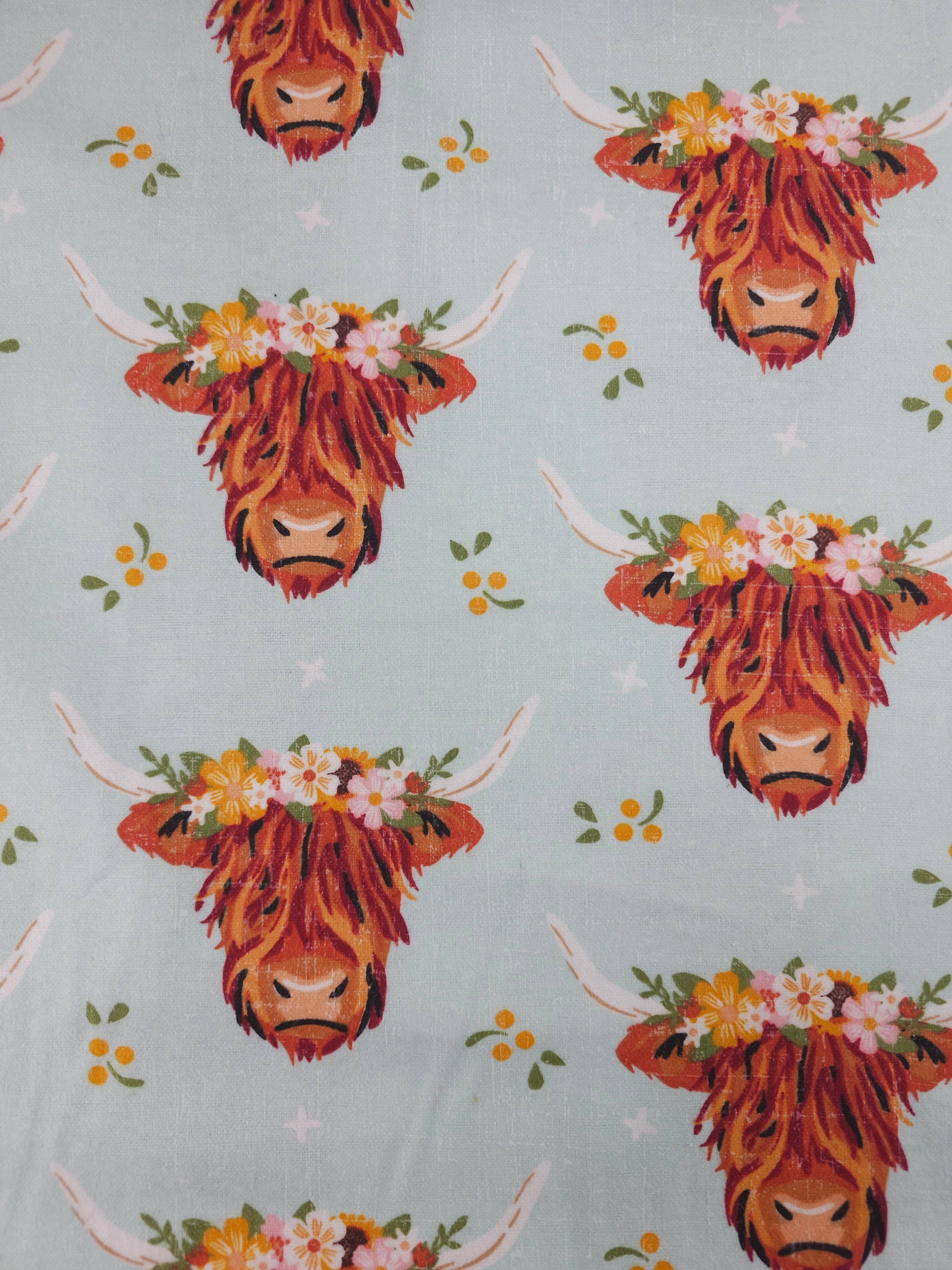 Highland Cow Lightweight Flannel Cotton