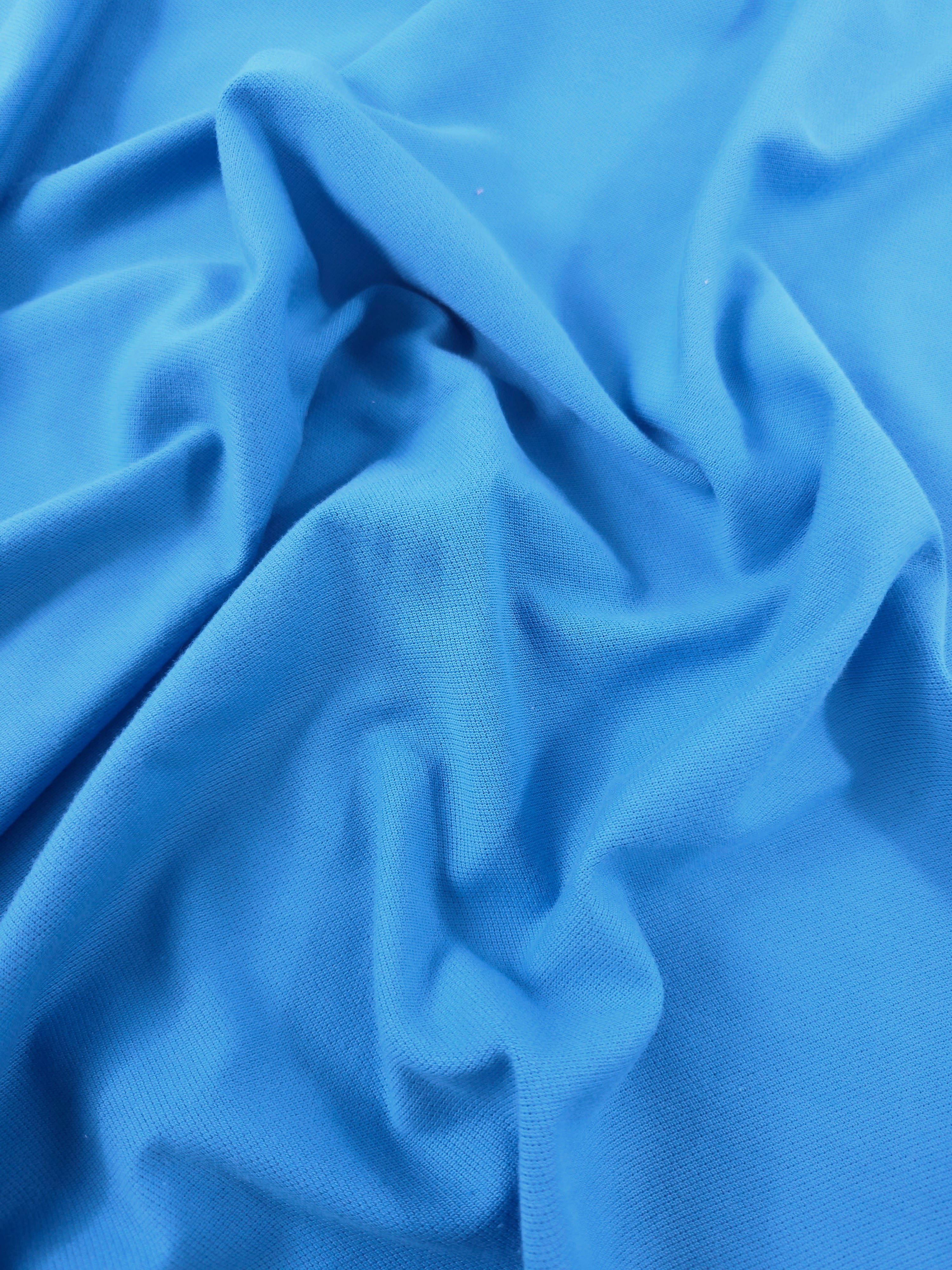 Azure Blue Lightweight Loopback Terry *DEFECT*